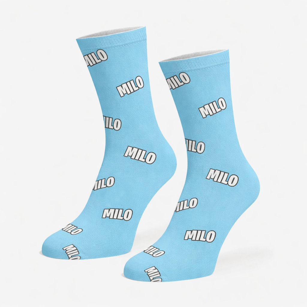Custom Name Print Personalized Dog Socks