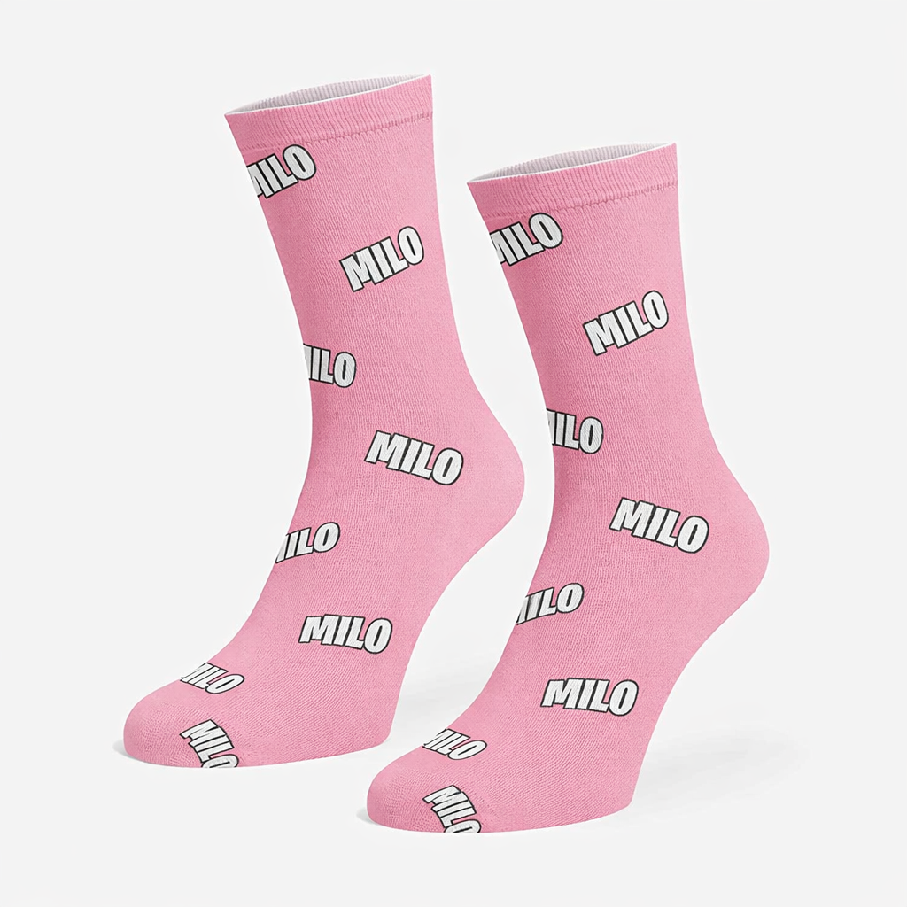 Custom Name Print Personalized Dog Socks
