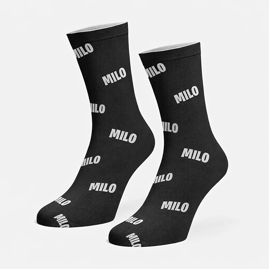 Custom Name Print Personalized Dog Socks