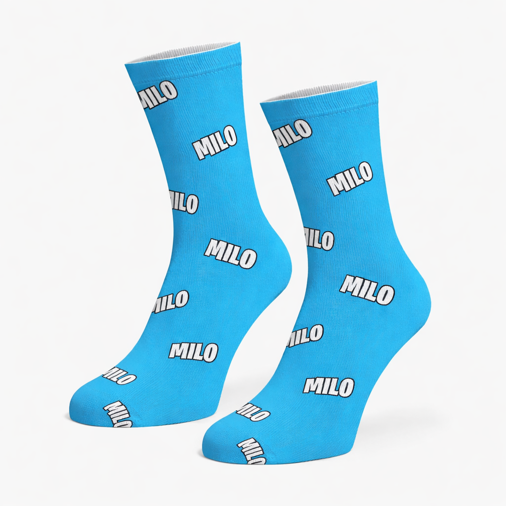 Custom Name Print Personalized Dog Socks