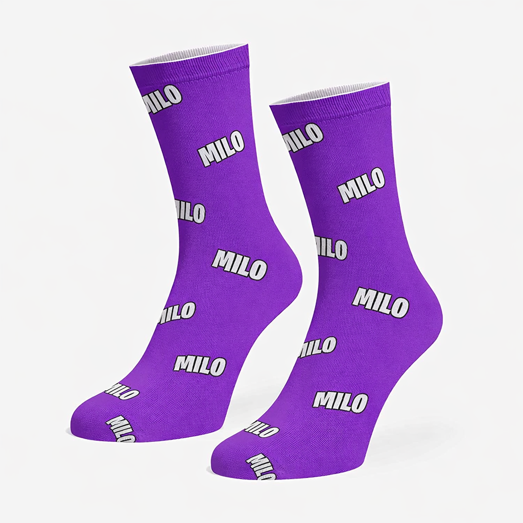 Custom Name Print Personalized Dog Socks