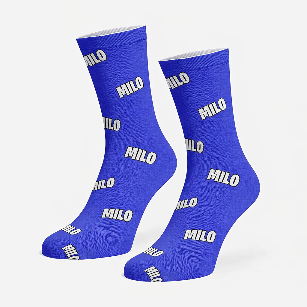 Custom Name Print Personalized Dog Socks