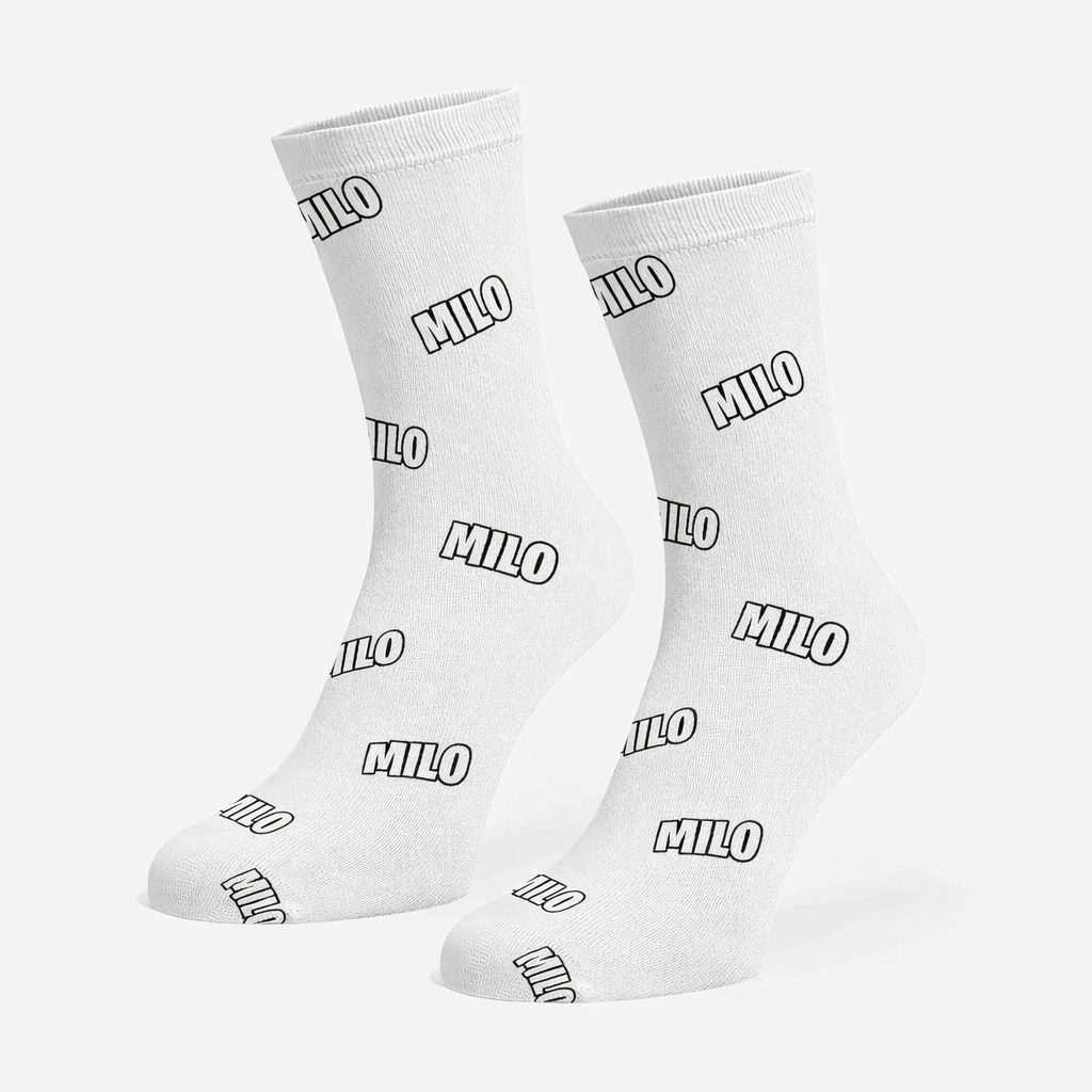 Custom Name Print Personalized Dog Socks