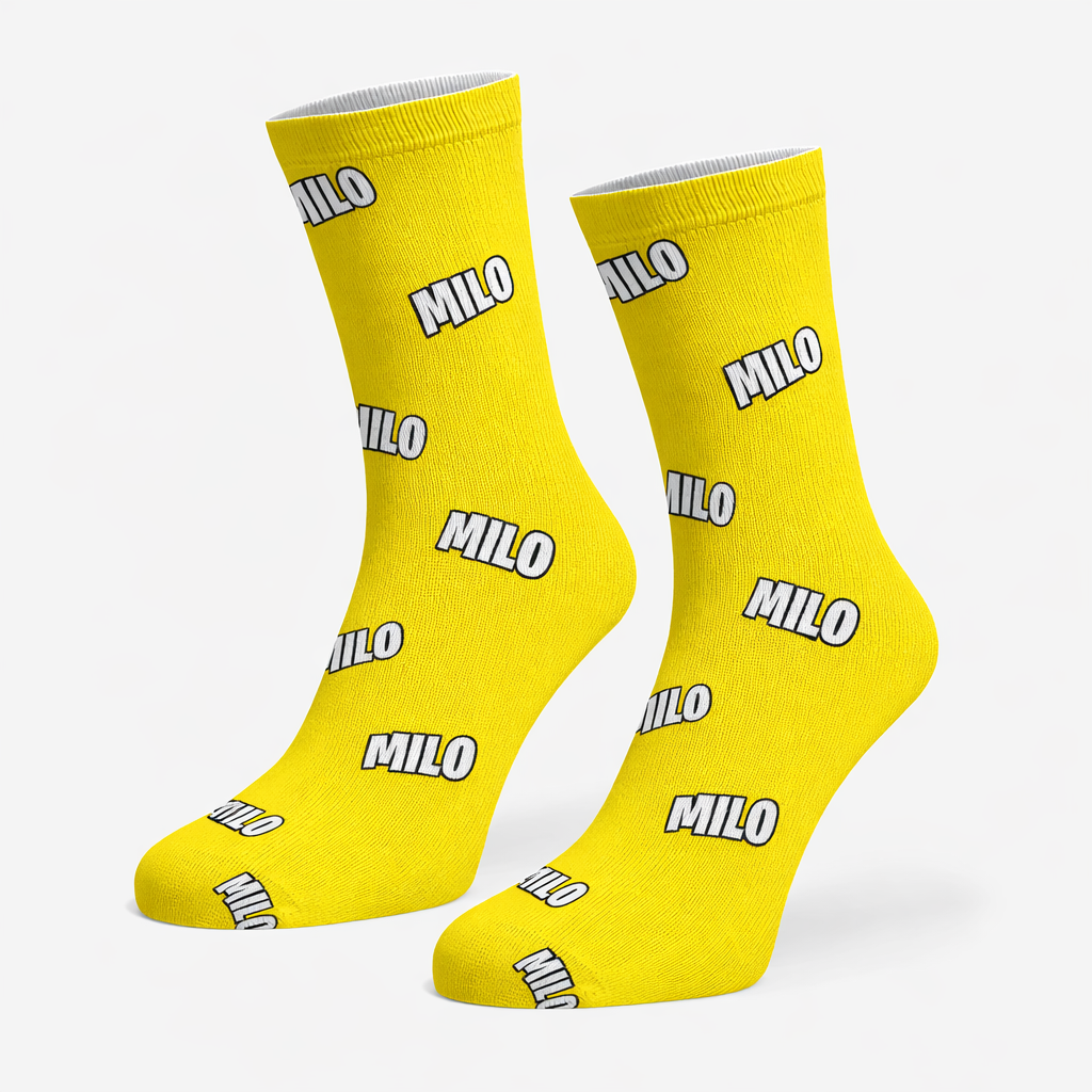 Custom Name Print Personalized Dog Socks