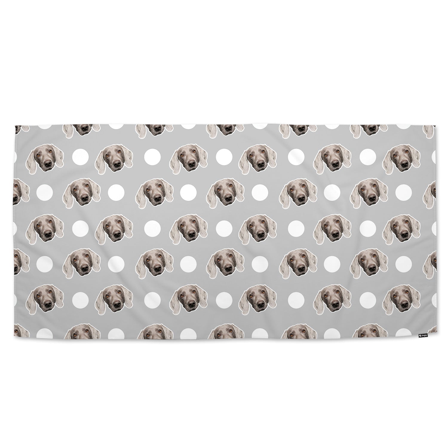 Polka Dot Personalized Dog Towel