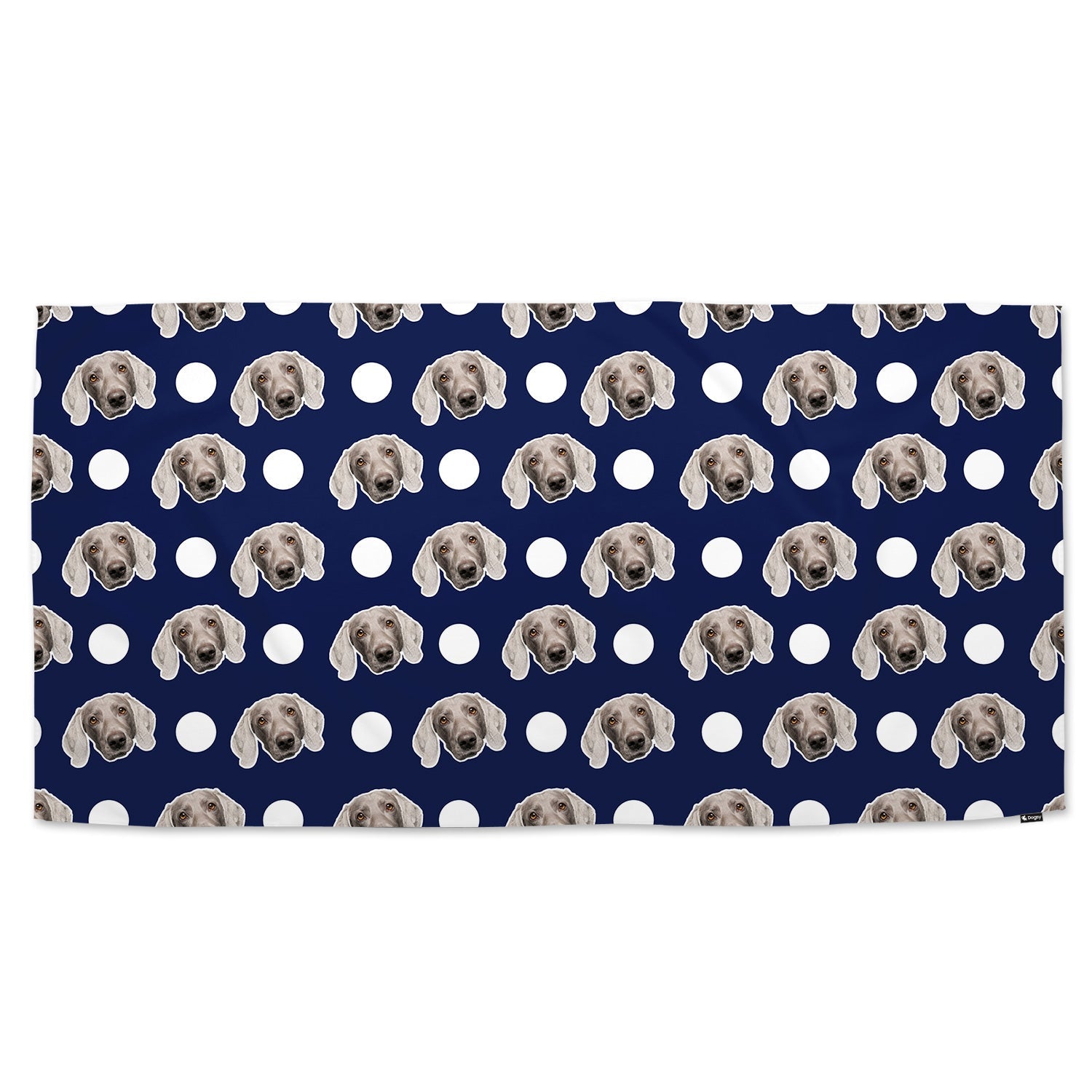 Polka Dot Personalized Dog Towel