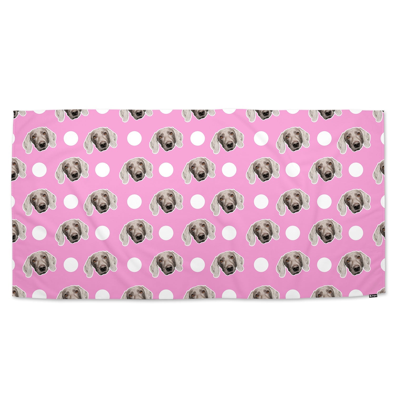 Polka Dot Personalized Dog Towel