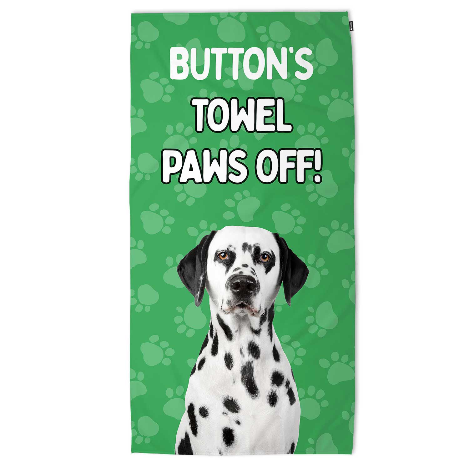 (Dog Name's) Towel Paws Off! Personalized Beach Towel