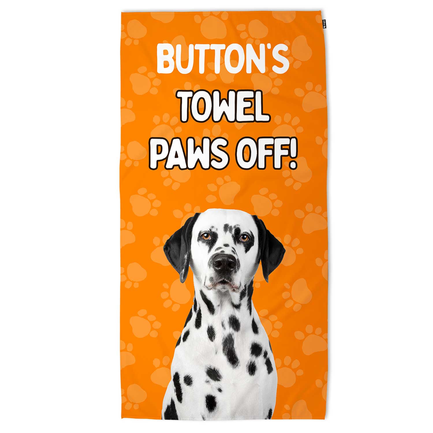 (Dog Name's) Towel Paws Off! Personalized Beach Towel