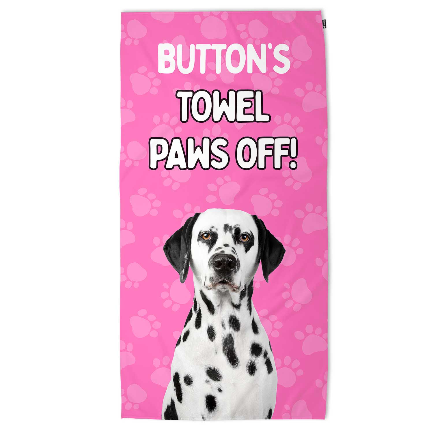 (Dog Name's) Towel Paws Off! Personalized Beach Towel
