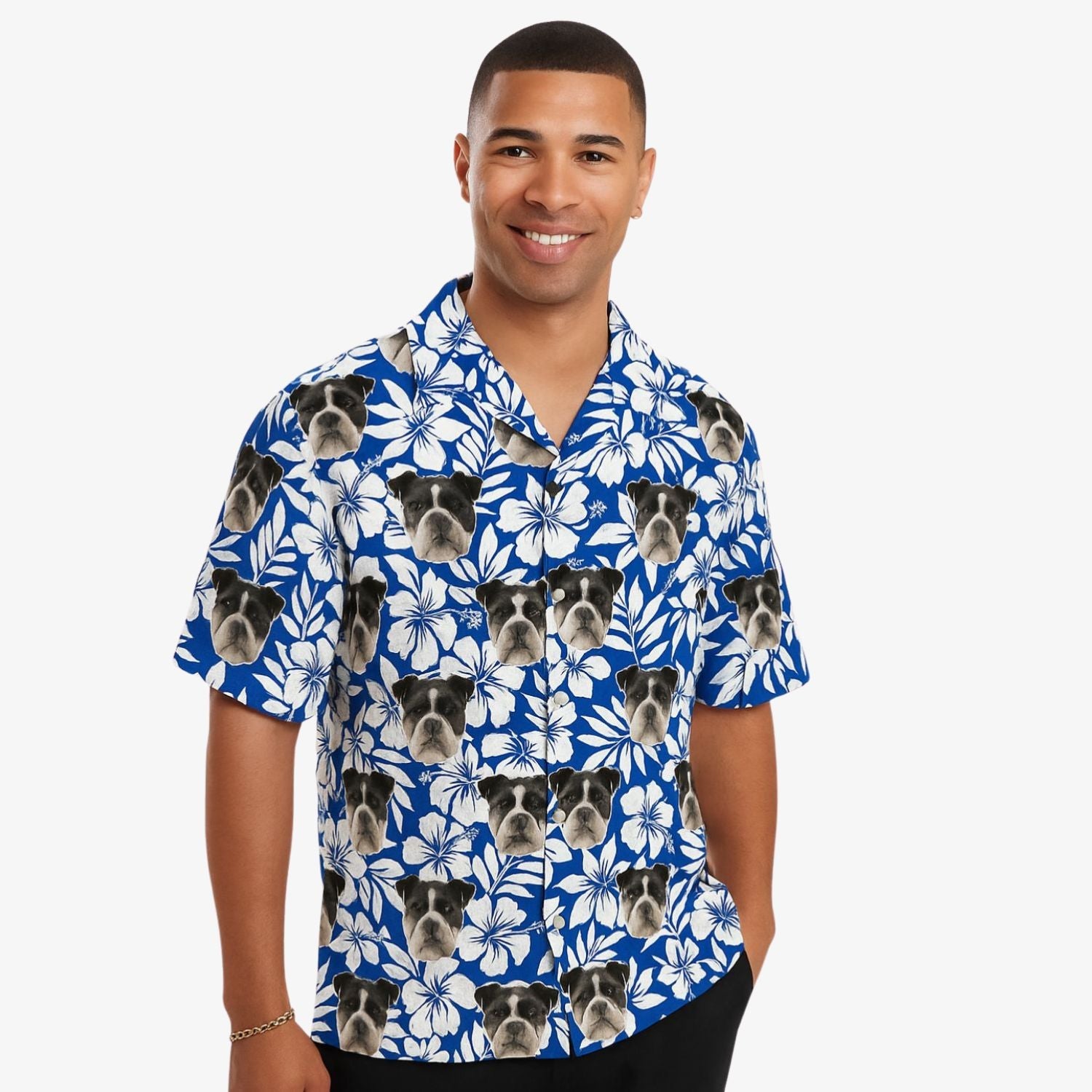 Your Dog Blue Custom Hawaiian Shirt