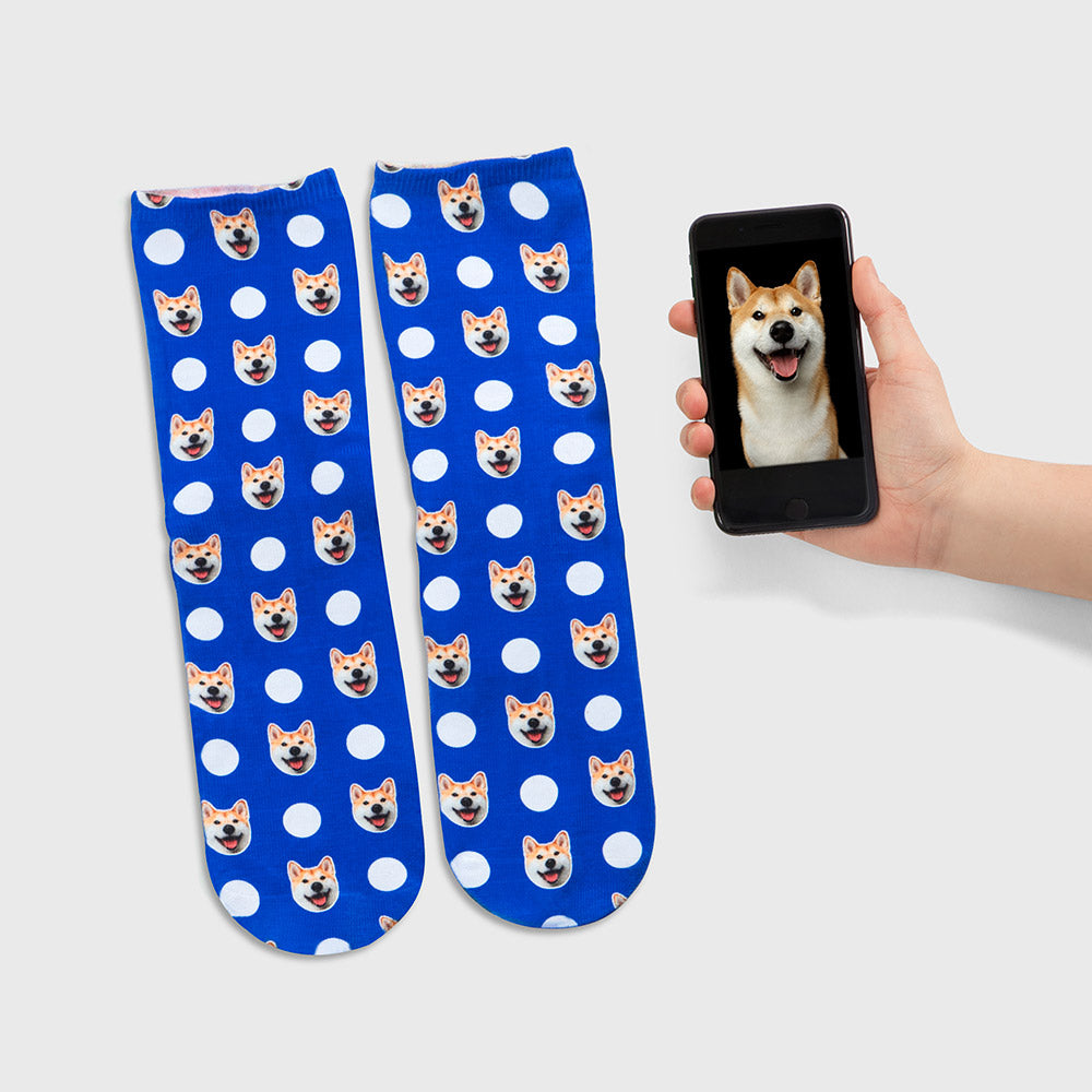 Polka Dog Personalized Socks