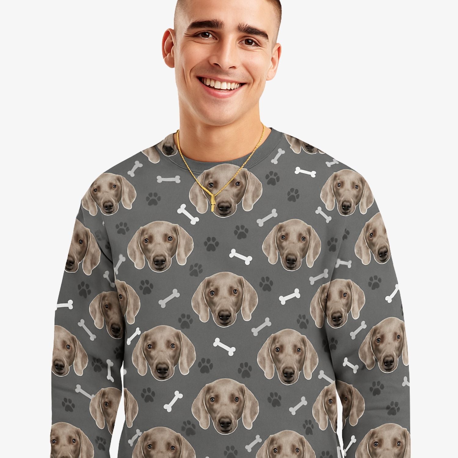Dogsy Pattern Personalized Sweatshirt