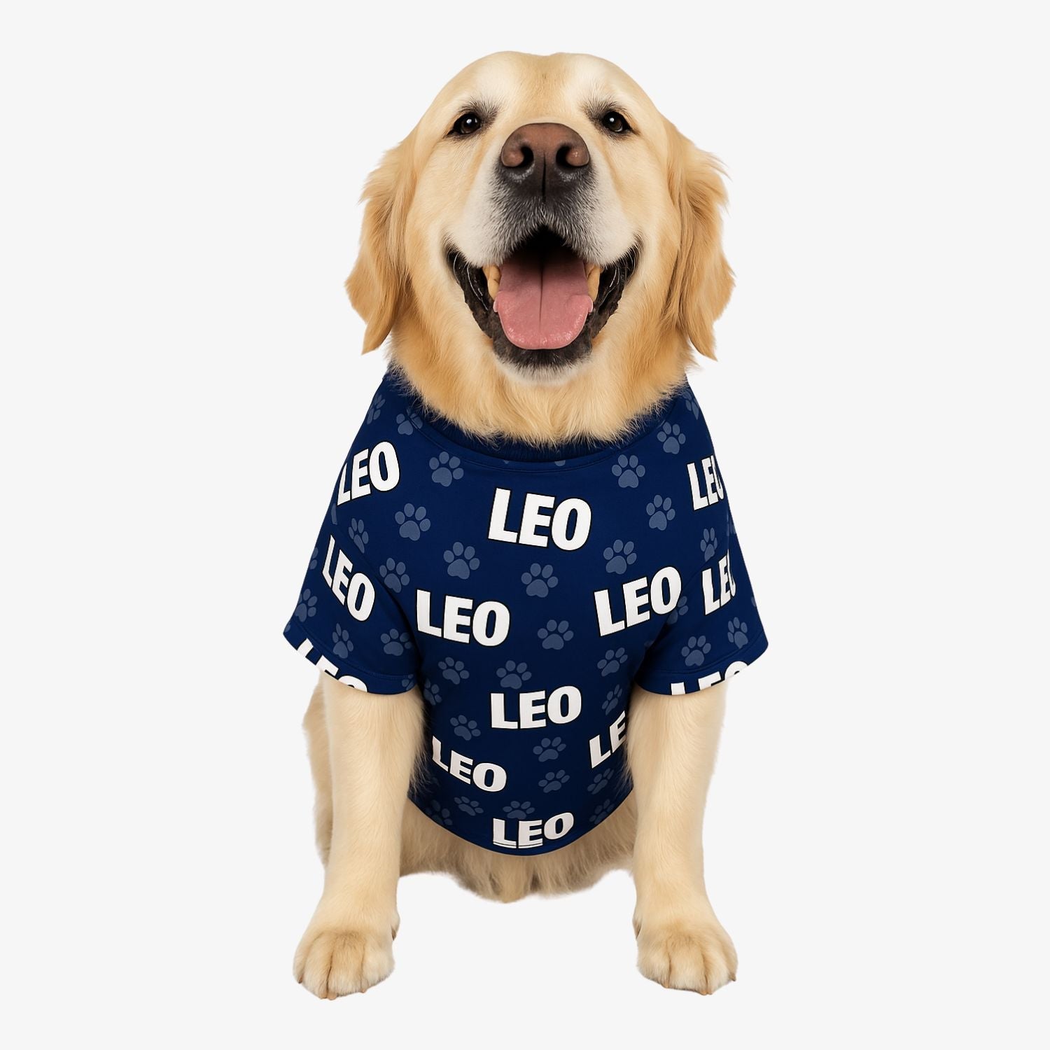 Dog Name Paw Print Personalized Dog T Shirt