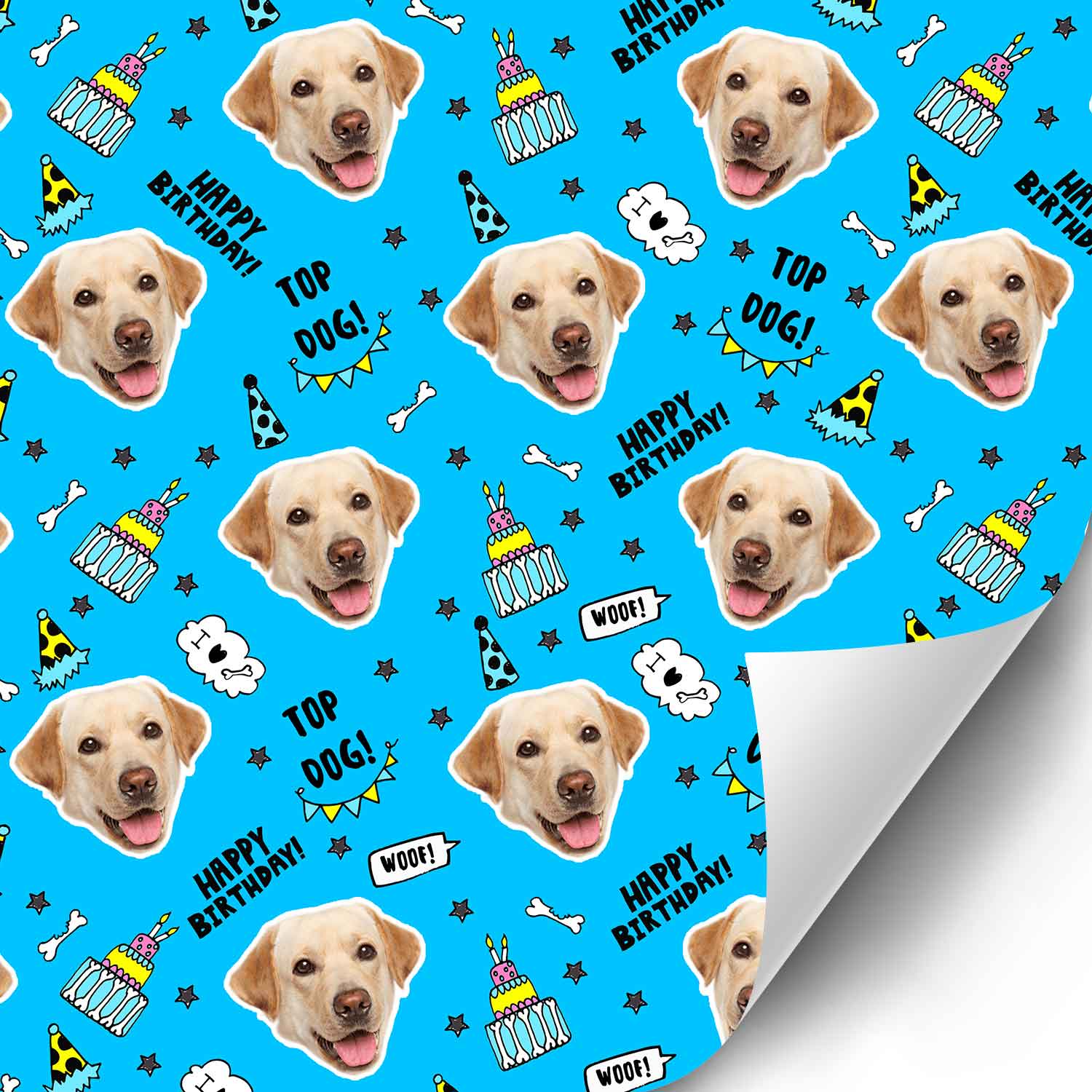 Dogsy Birthday Personalized Wrapping Paper | Custom Pet Wrapping Paper
