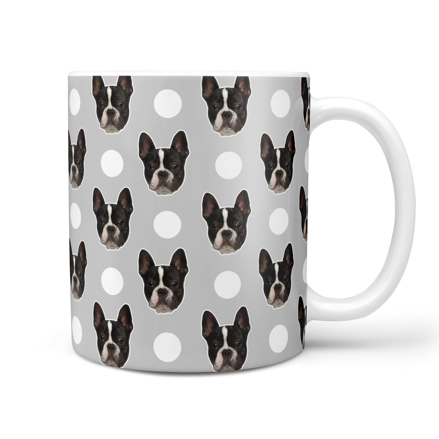 Polka Dot Pattern Personalized Dog Mug
