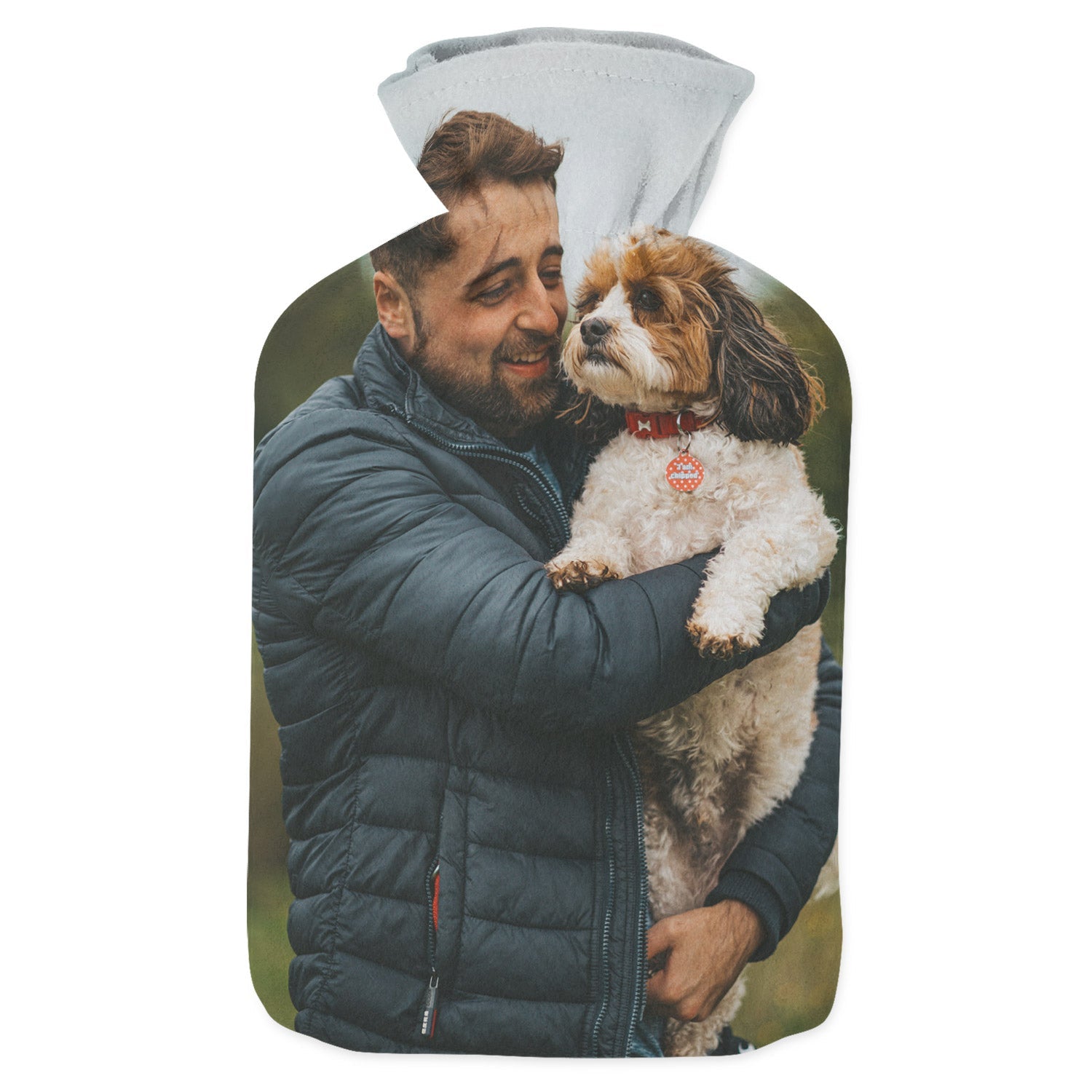 personalized hot water bottle with your dogs photo