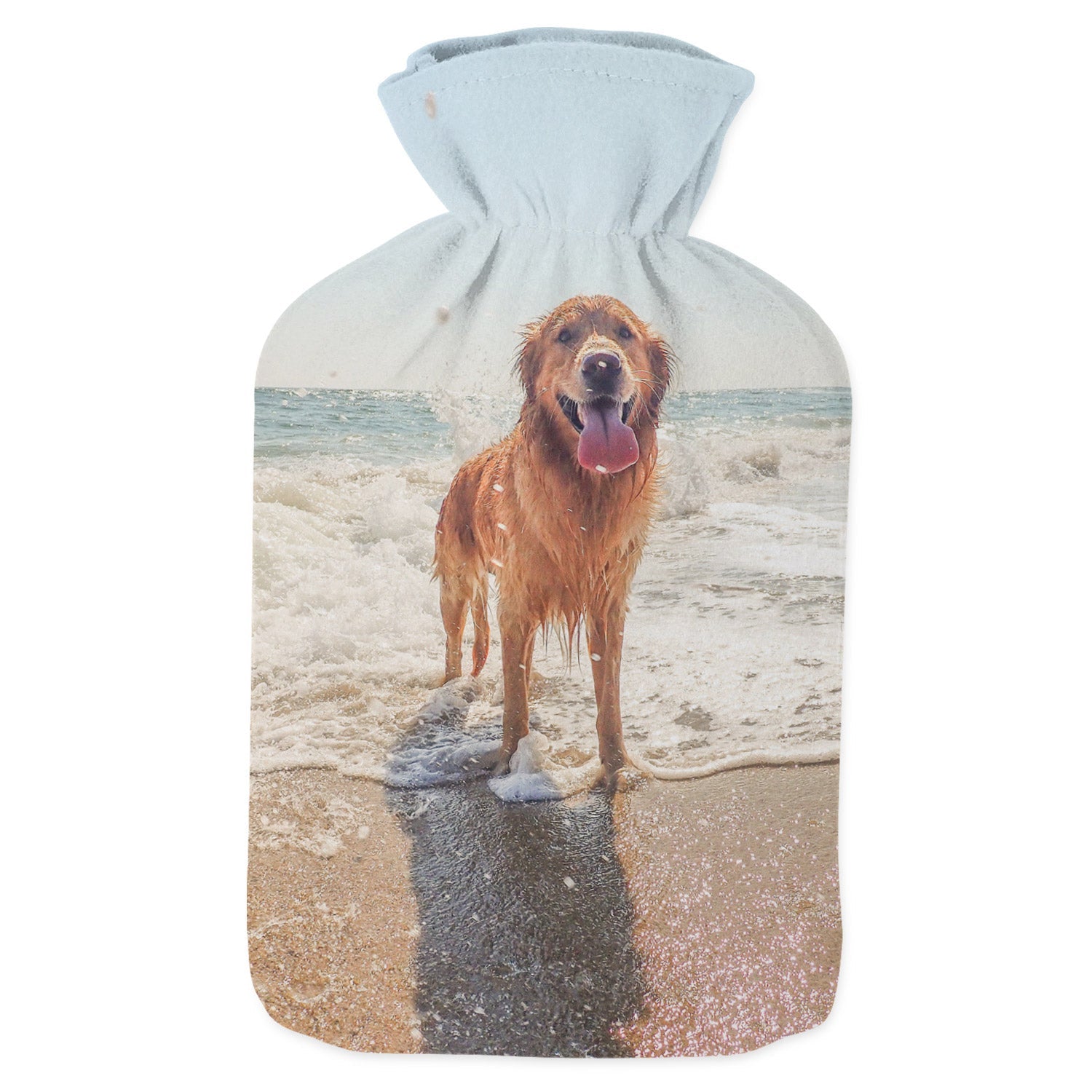 dog photo personalized hot water bottle