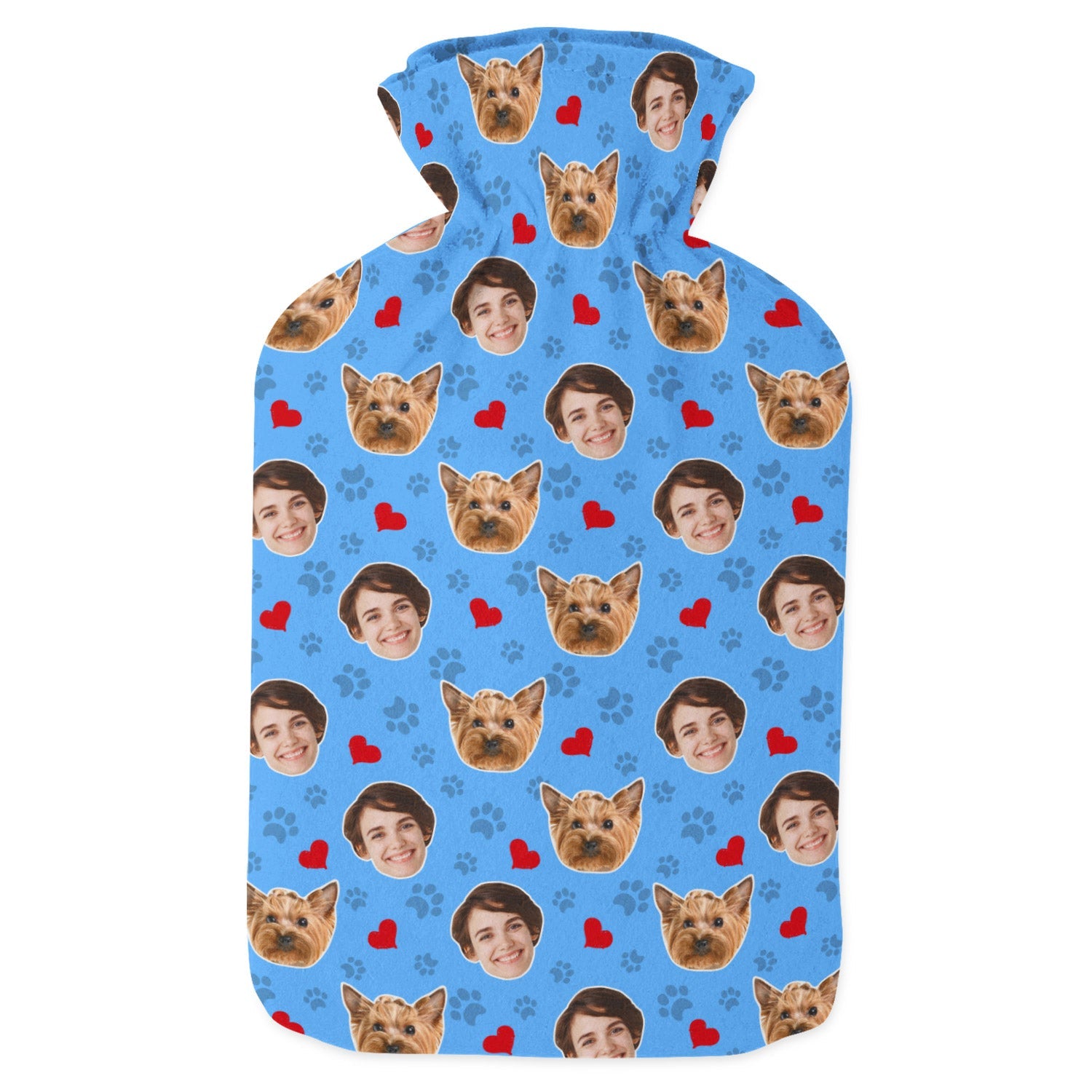 personalized dog hot water bottle