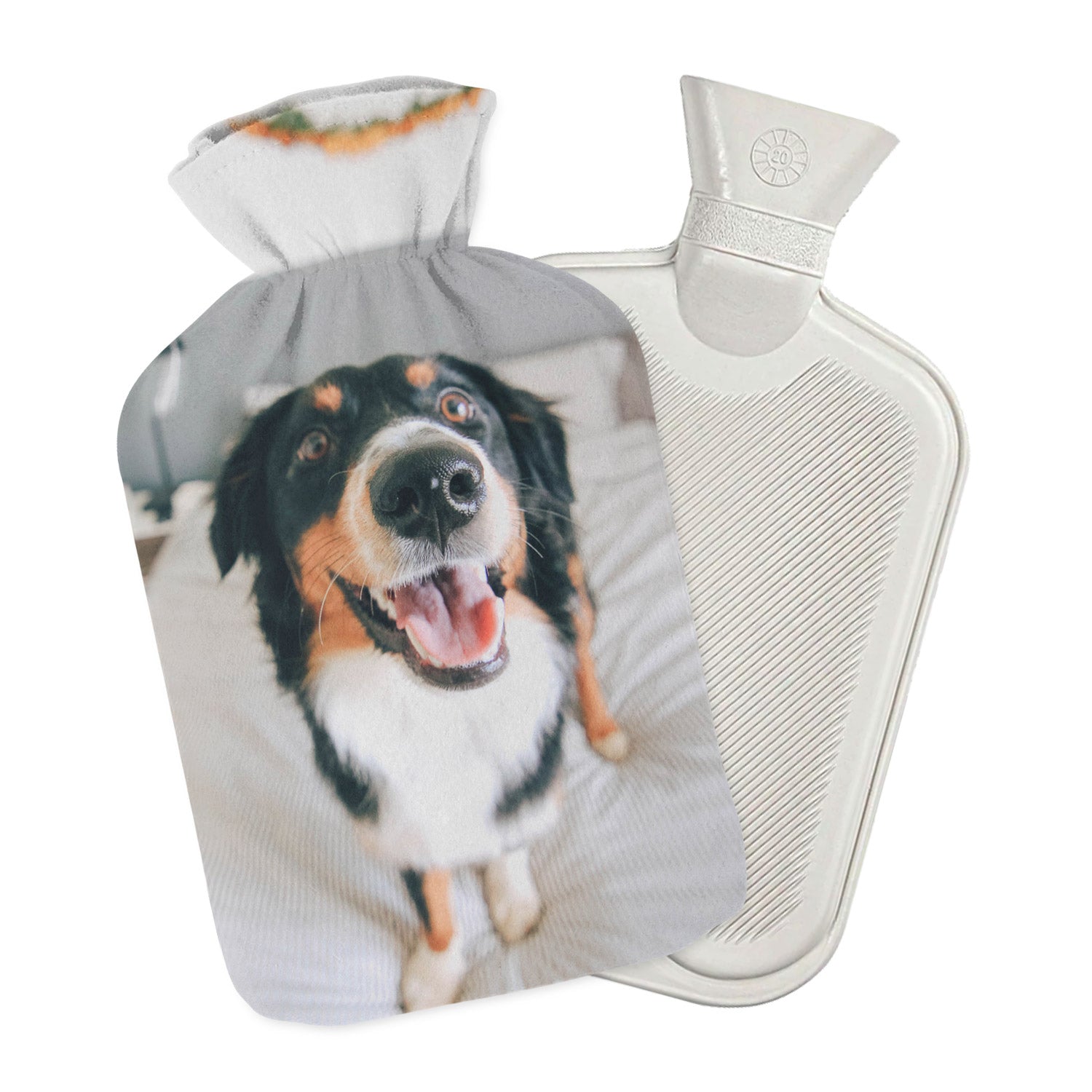 personalized dog hot water bottle with your photo