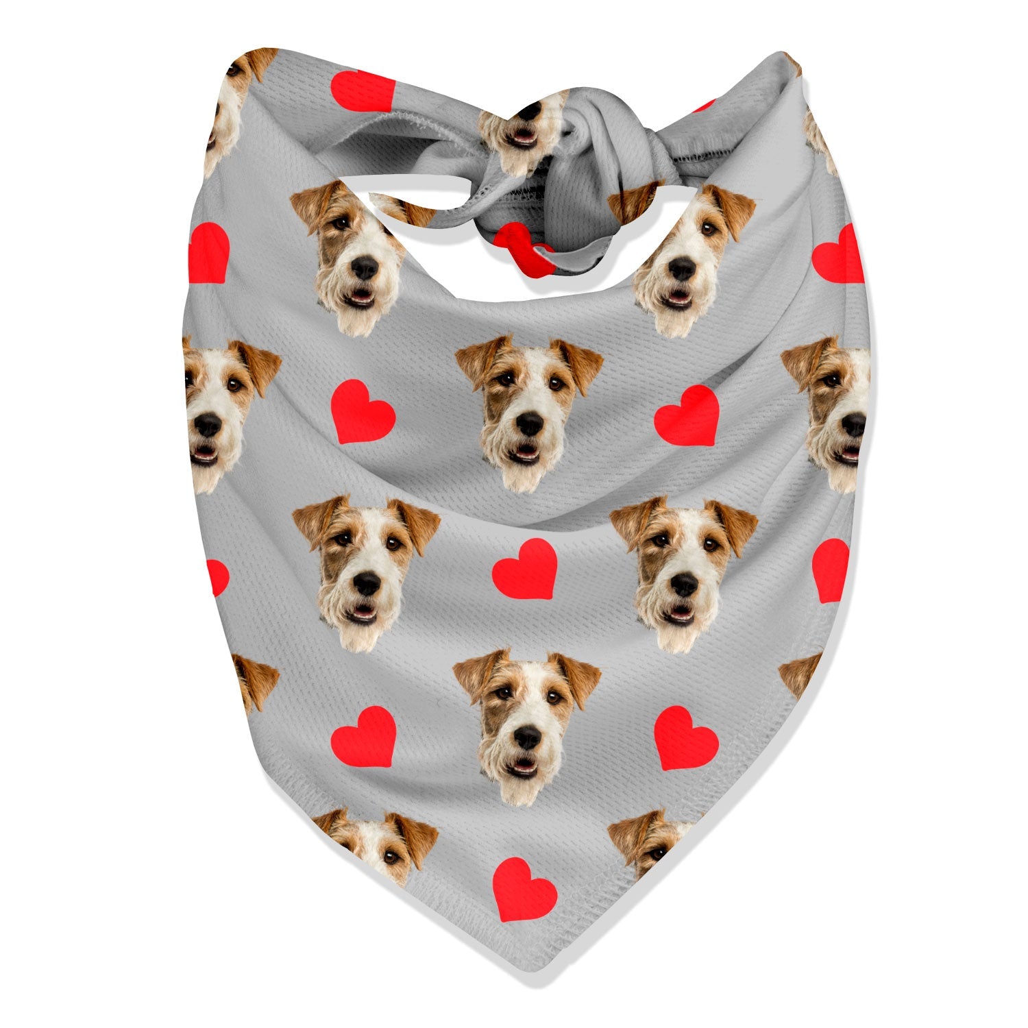 Hearts Personalized Dog Bandana