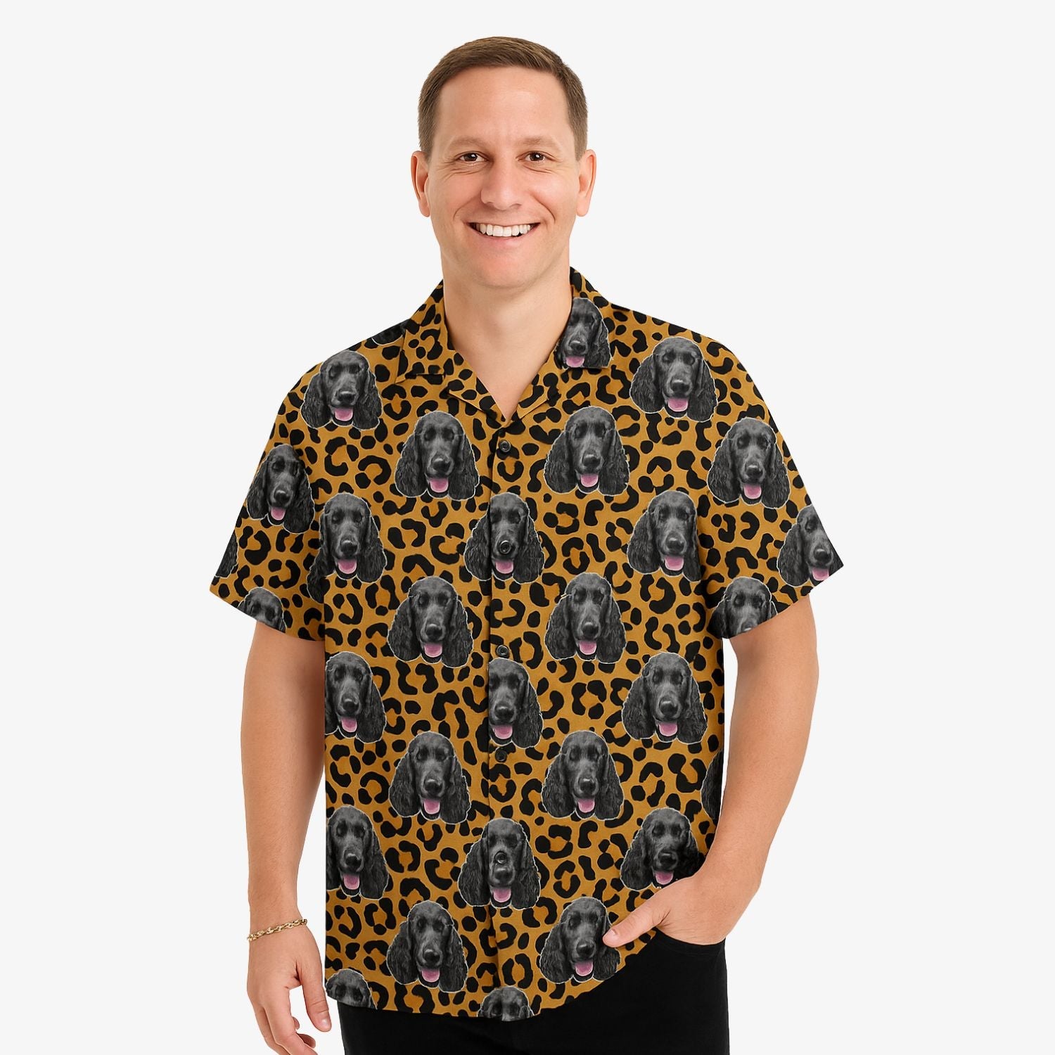 Your Dog Leopard Print Hawaiian Shirt