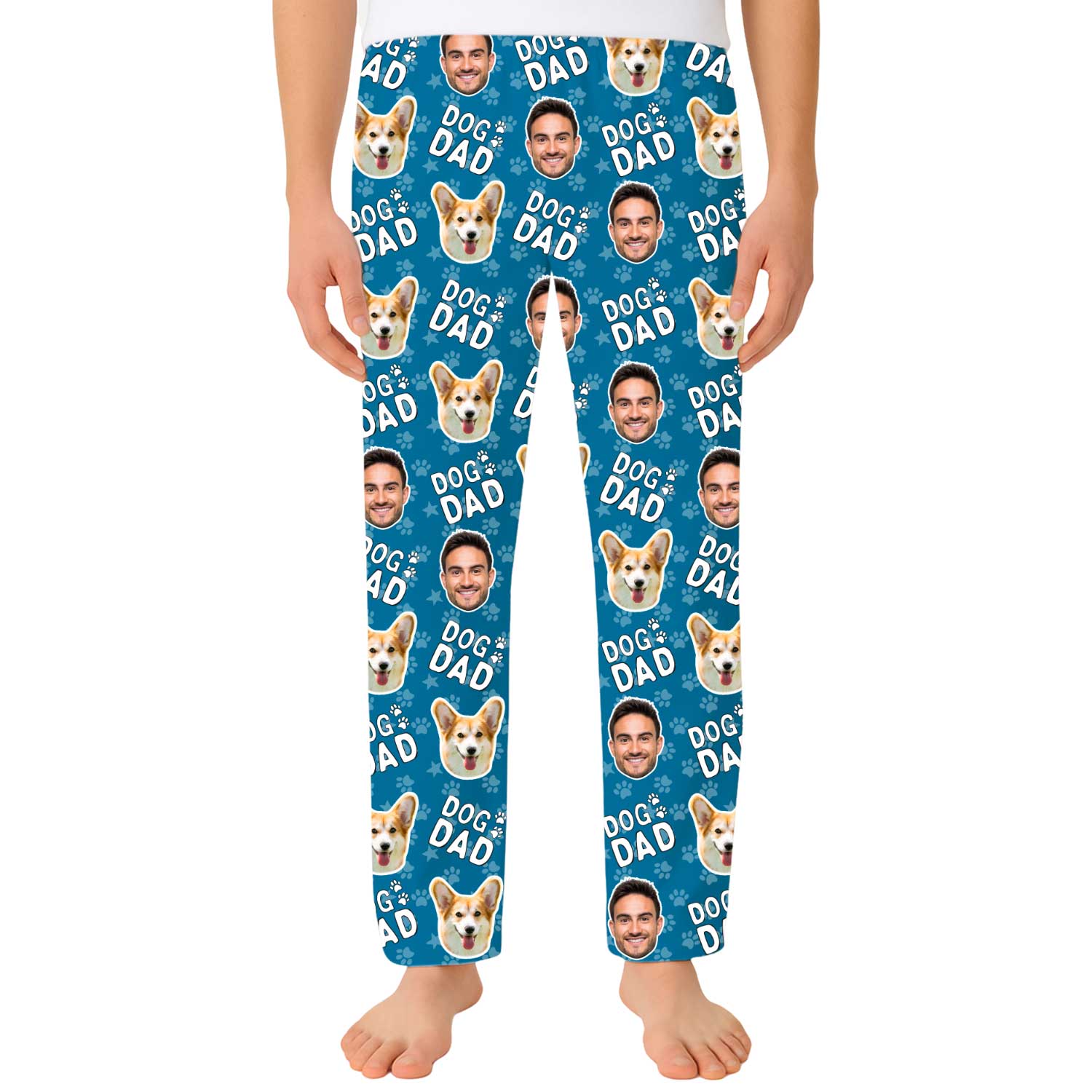 Dog Dad Custom Men's PJ Bottoms