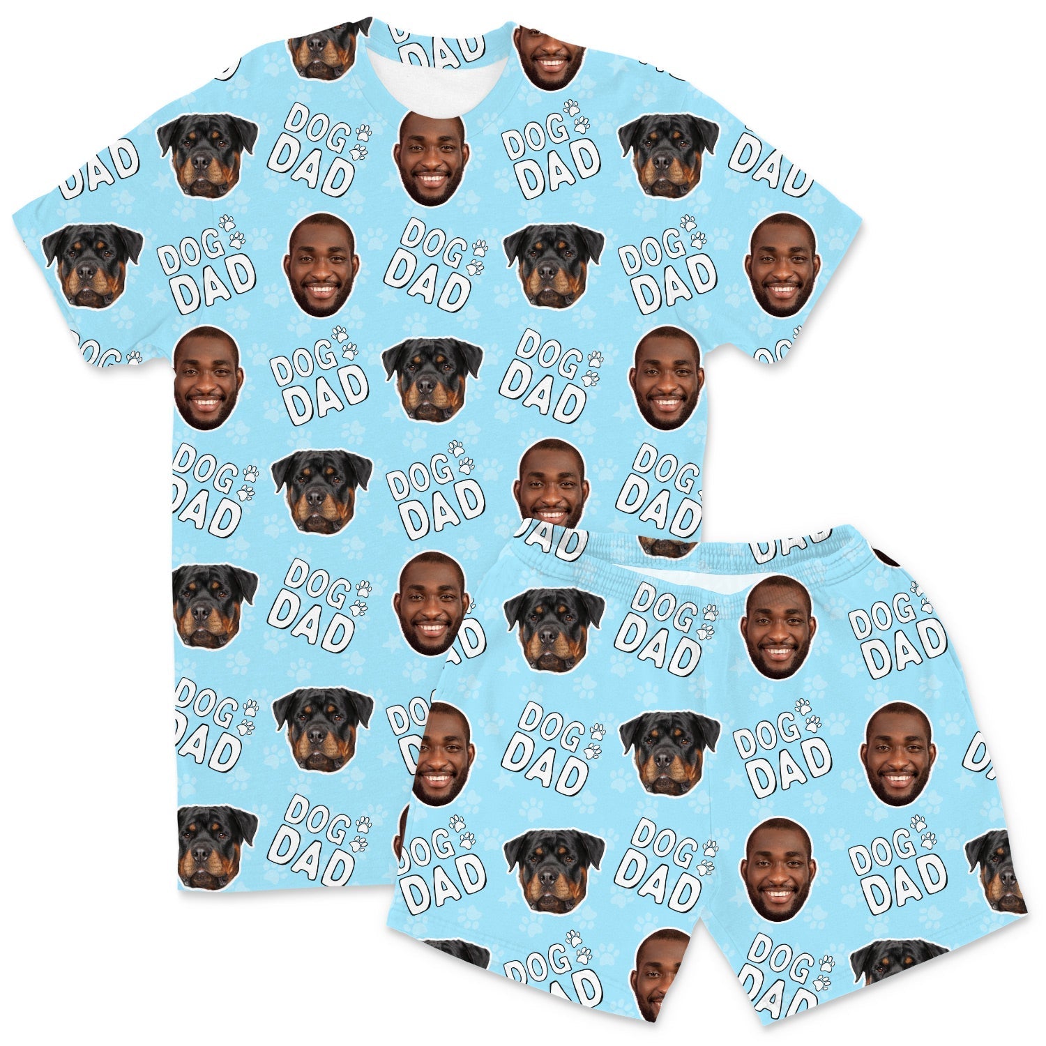 Men's Dog Dad Personalized PJs - Shorts Set