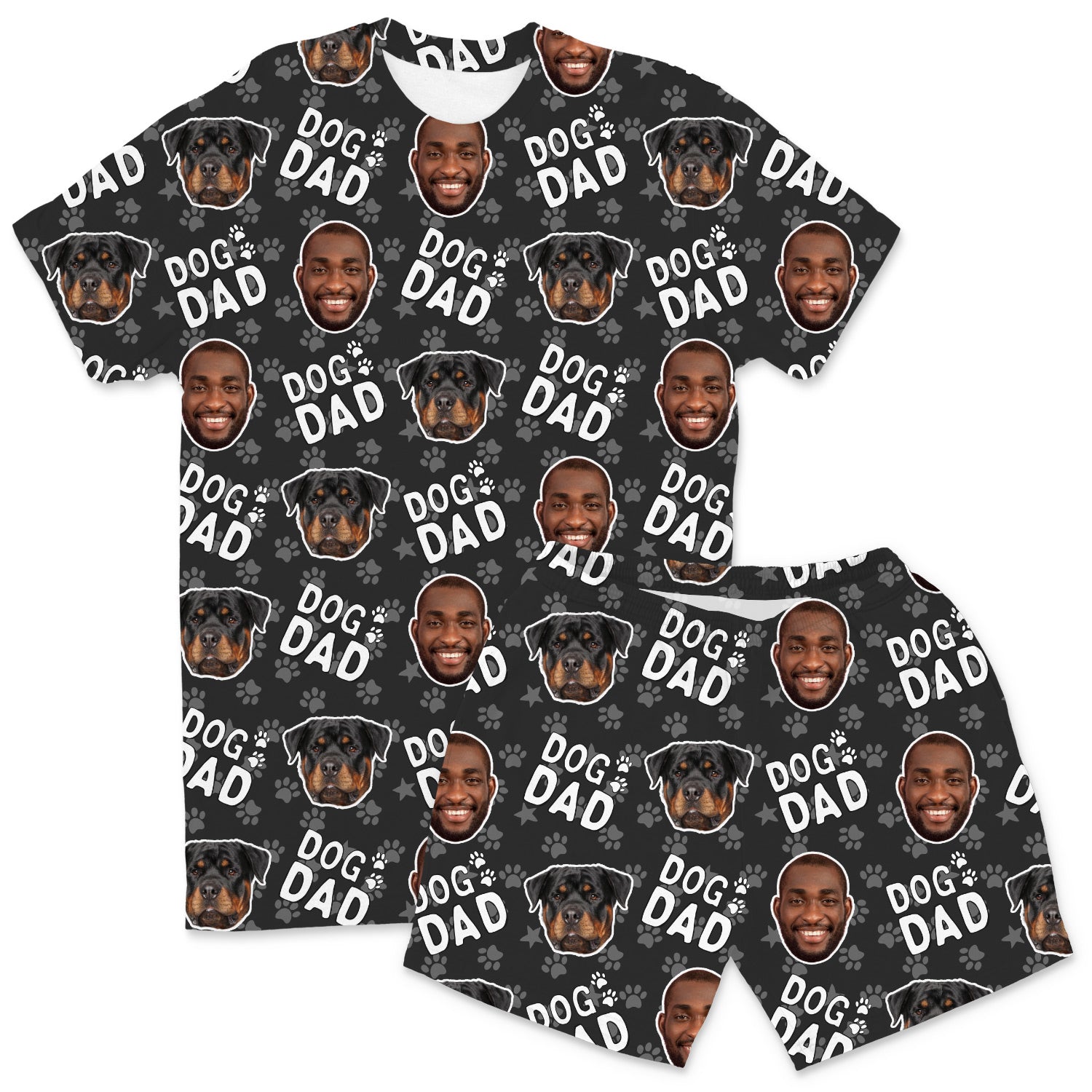 Men's Dog Dad Personalized PJs - Shorts Set