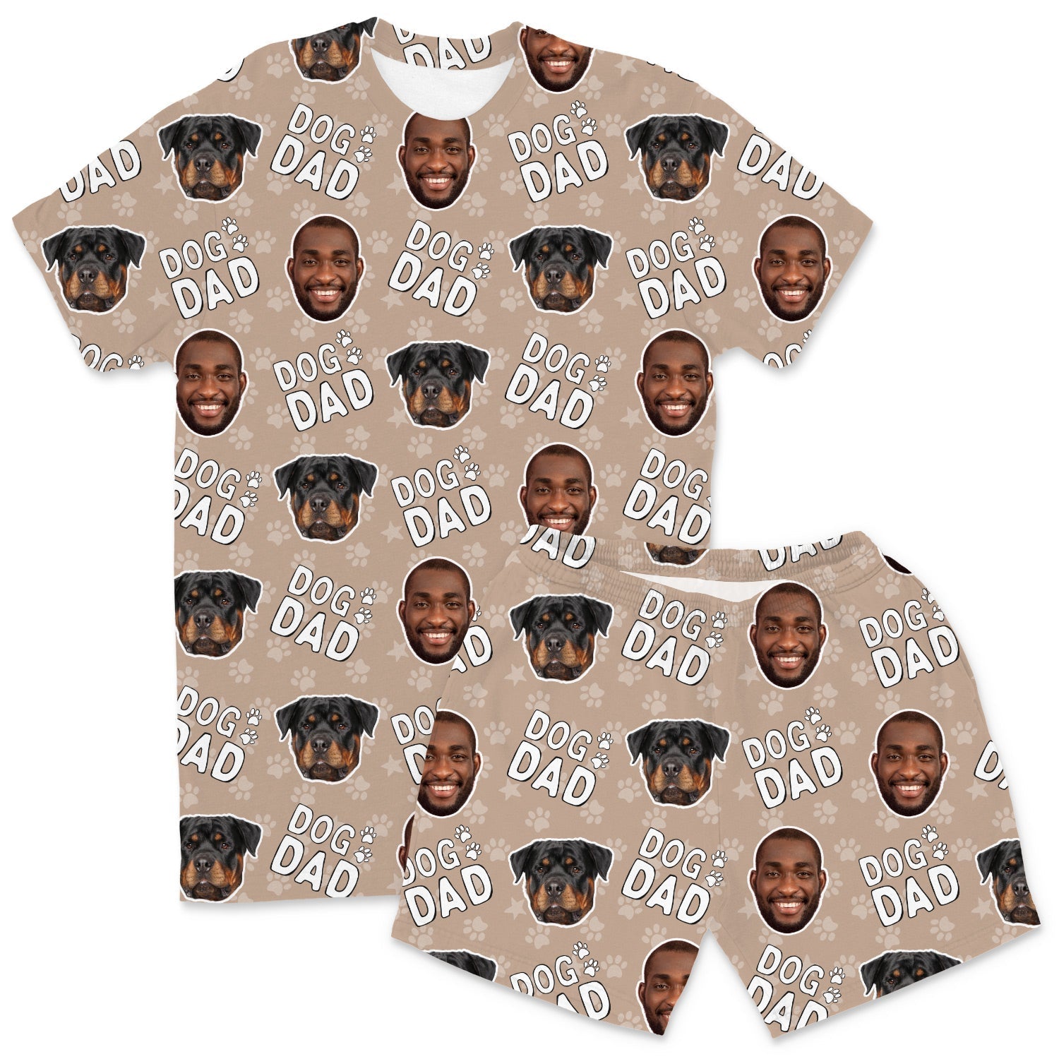 Men's Dog Dad Personalized PJs - Shorts Set