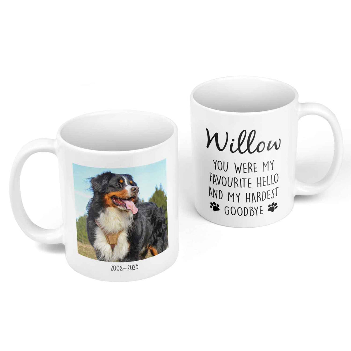 Favorite Hello Hardest Goodbye Dog Mug | Custom Photo Mug