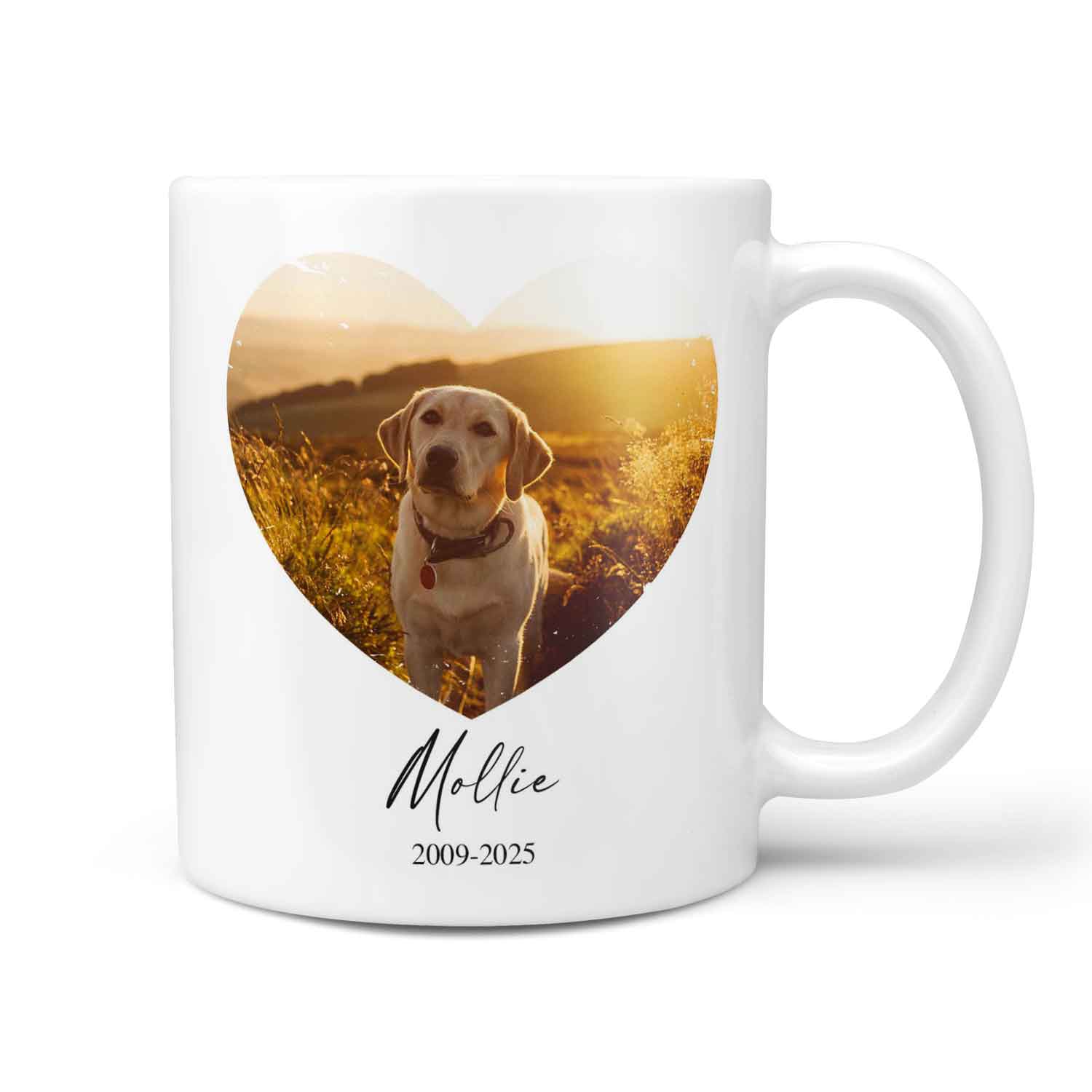 Always In My Heart Dog Photo Memorial Mug