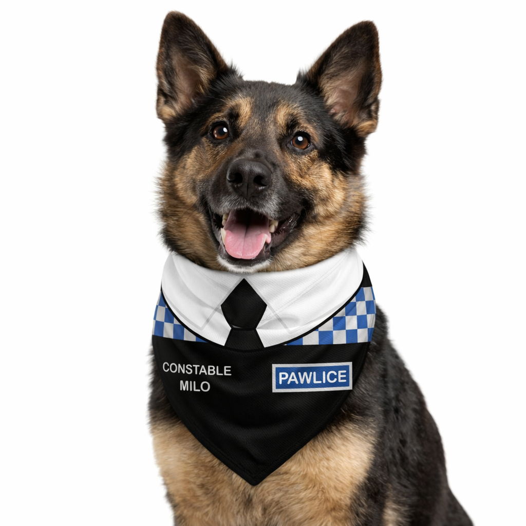 Paw-lice Dog Personalized Bandana
