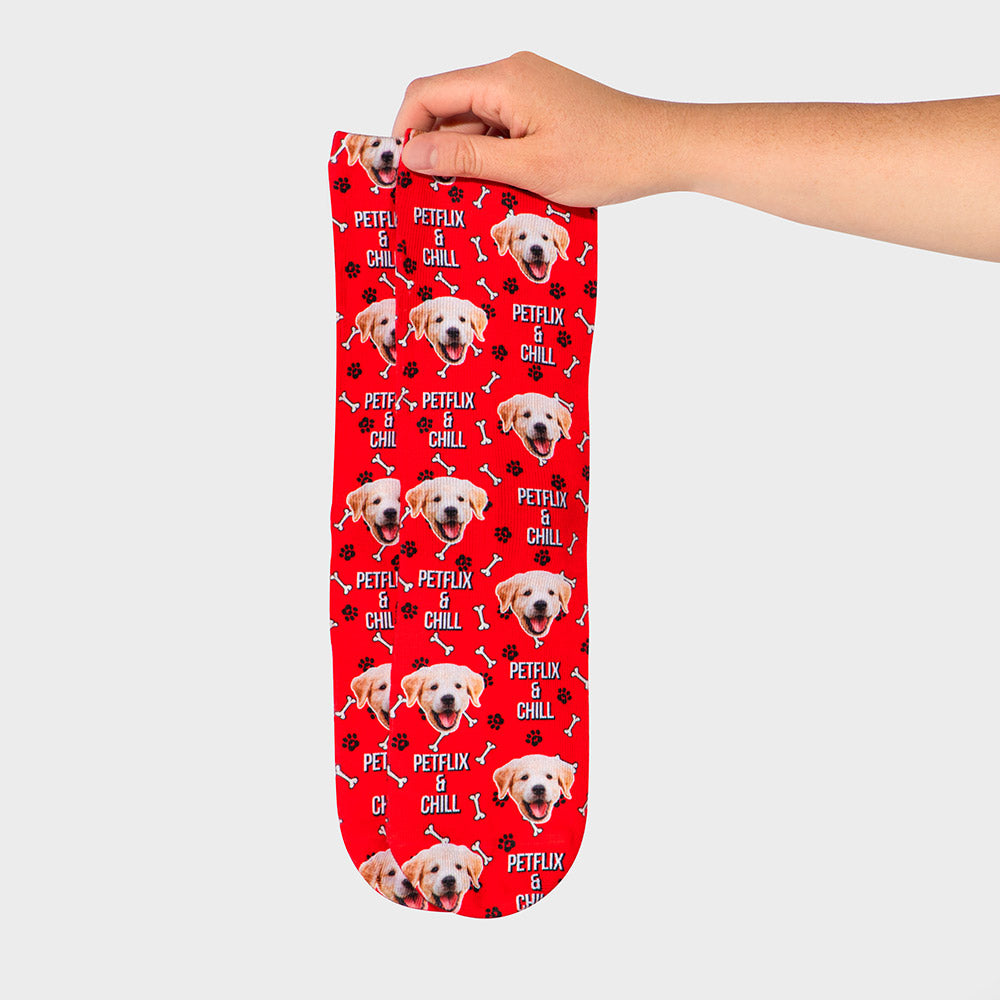 Personalized Petflix and Chill Socks