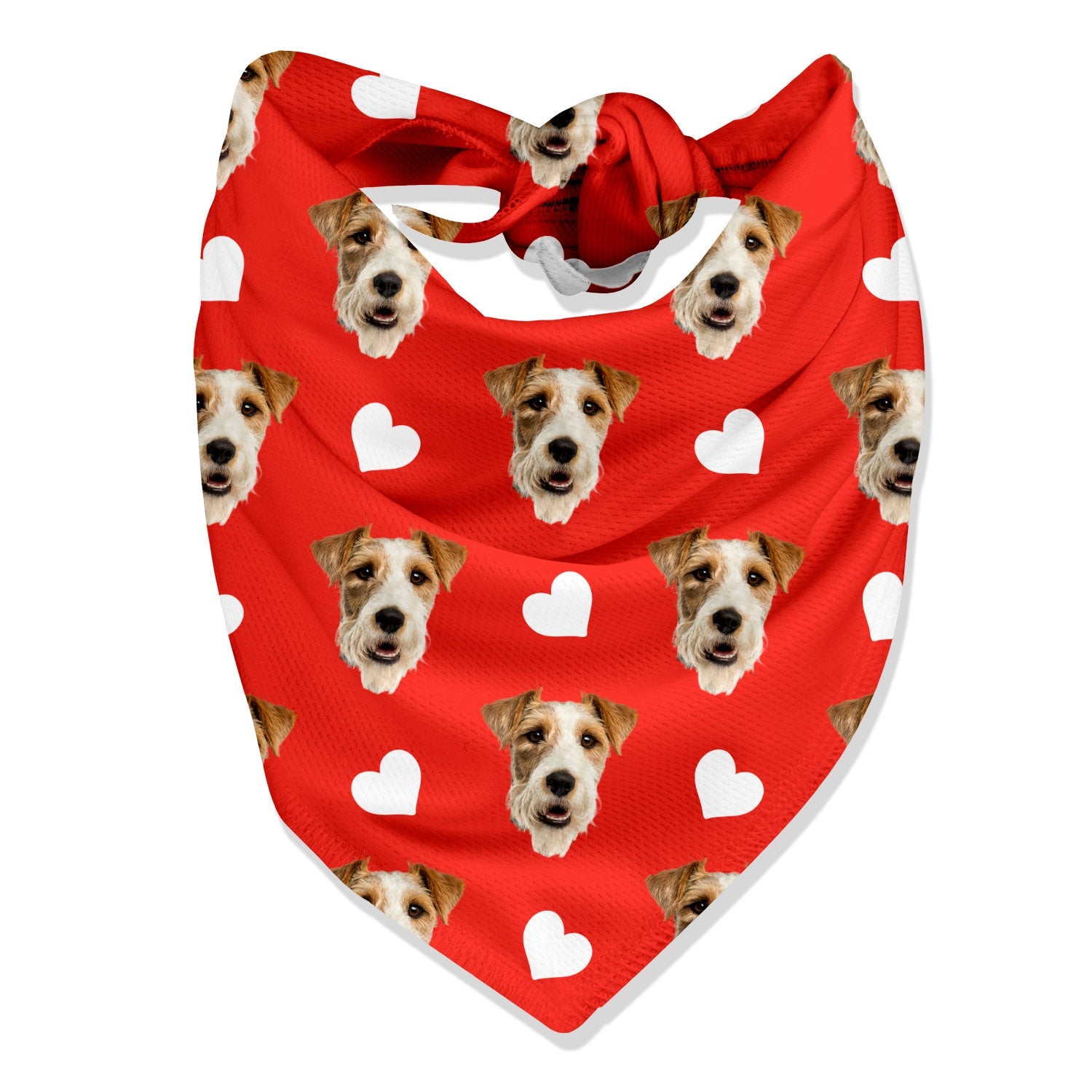 Hearts Personalized Dog Bandana
