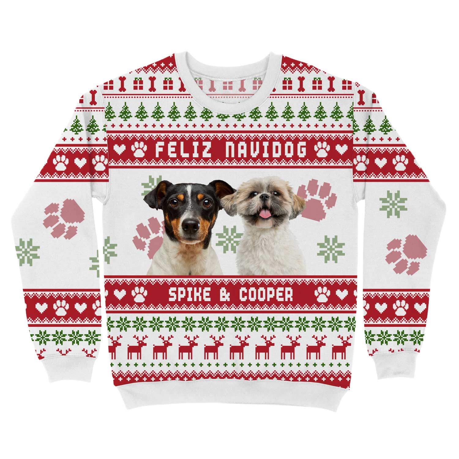 Feliz Navidog Personalized Christmas Sweater