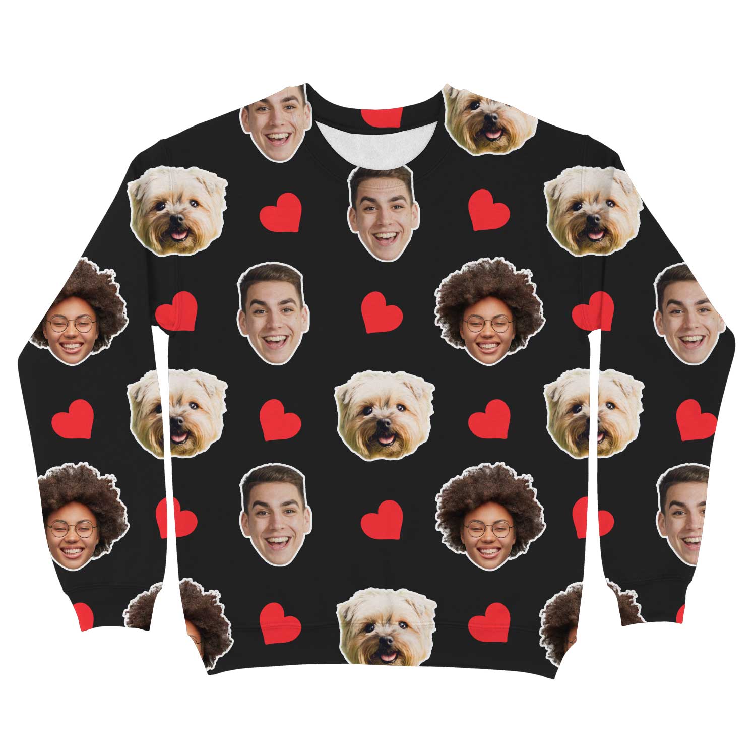 Red Hearts Personalized Sweatshirt