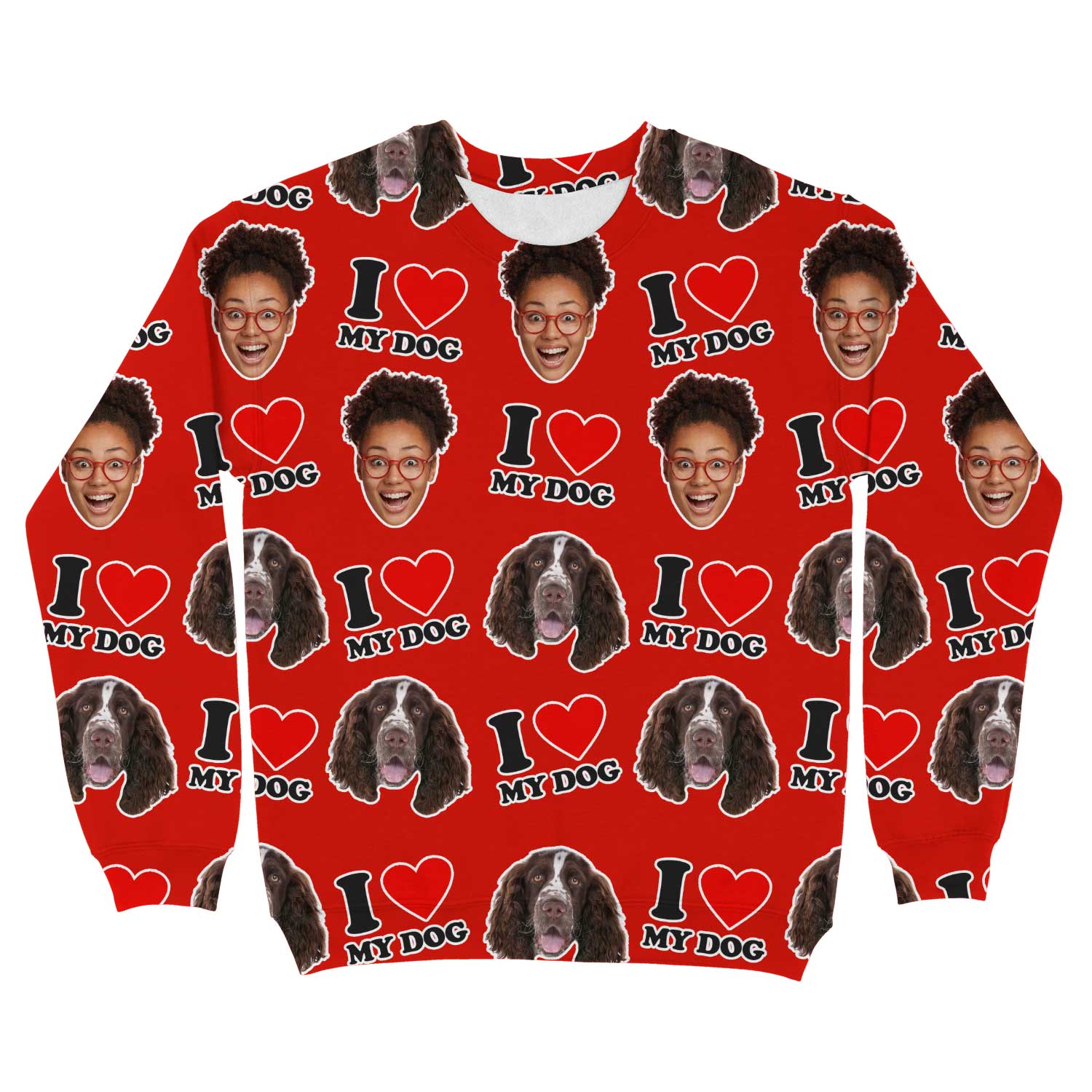 I Heart My Dog Personalized Sweatshirt