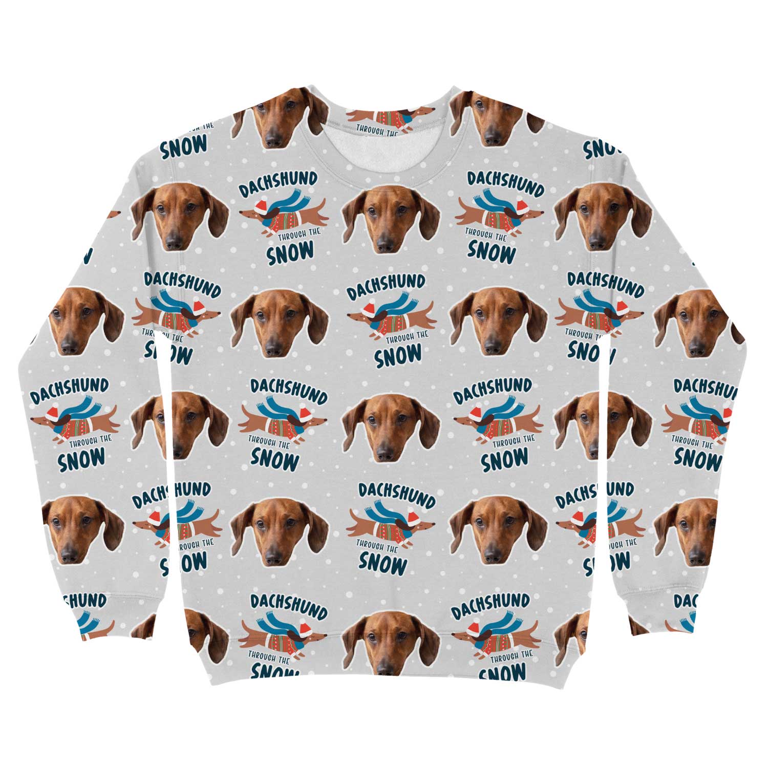 Dachshund Through The Snow Personalized Christmas Sweater