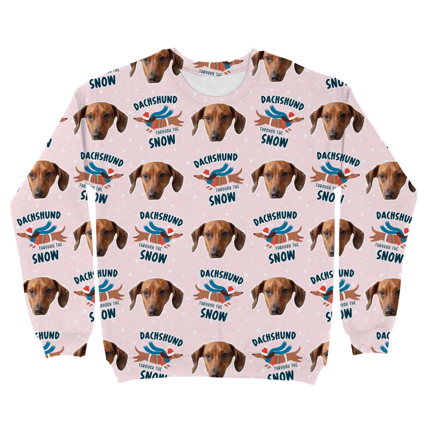 Dachshund Through The Snow Personalized Christmas Sweater