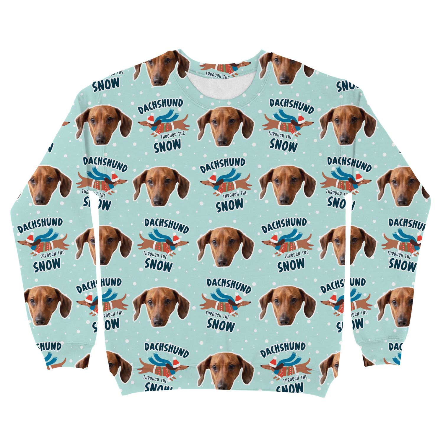 Dachshund Through The Snow Personalized Christmas Sweater