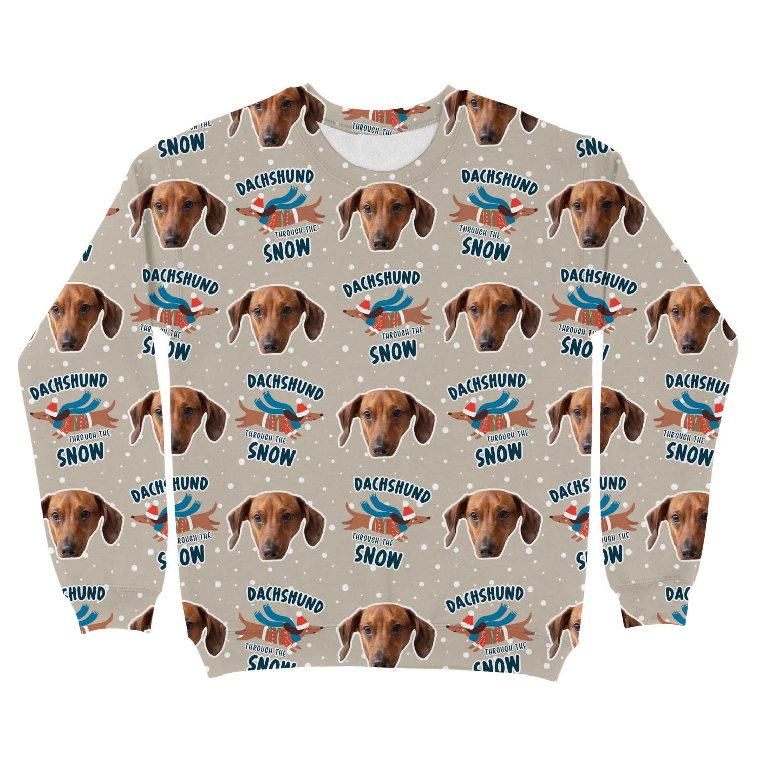 Dachshund Through The Snow Personalized Christmas Sweater
