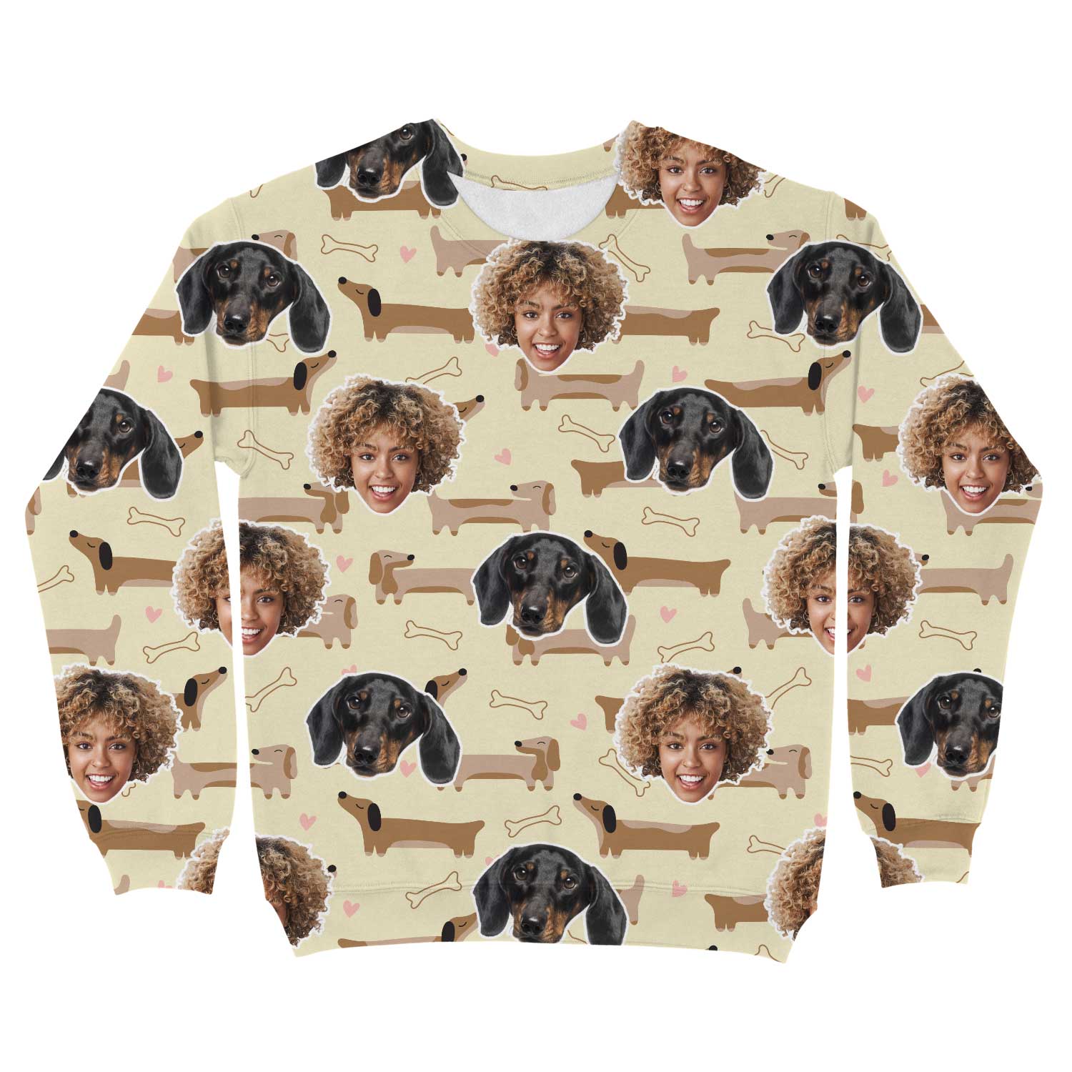 Dachshund Dog Pattern Personalized Sweatshirt
