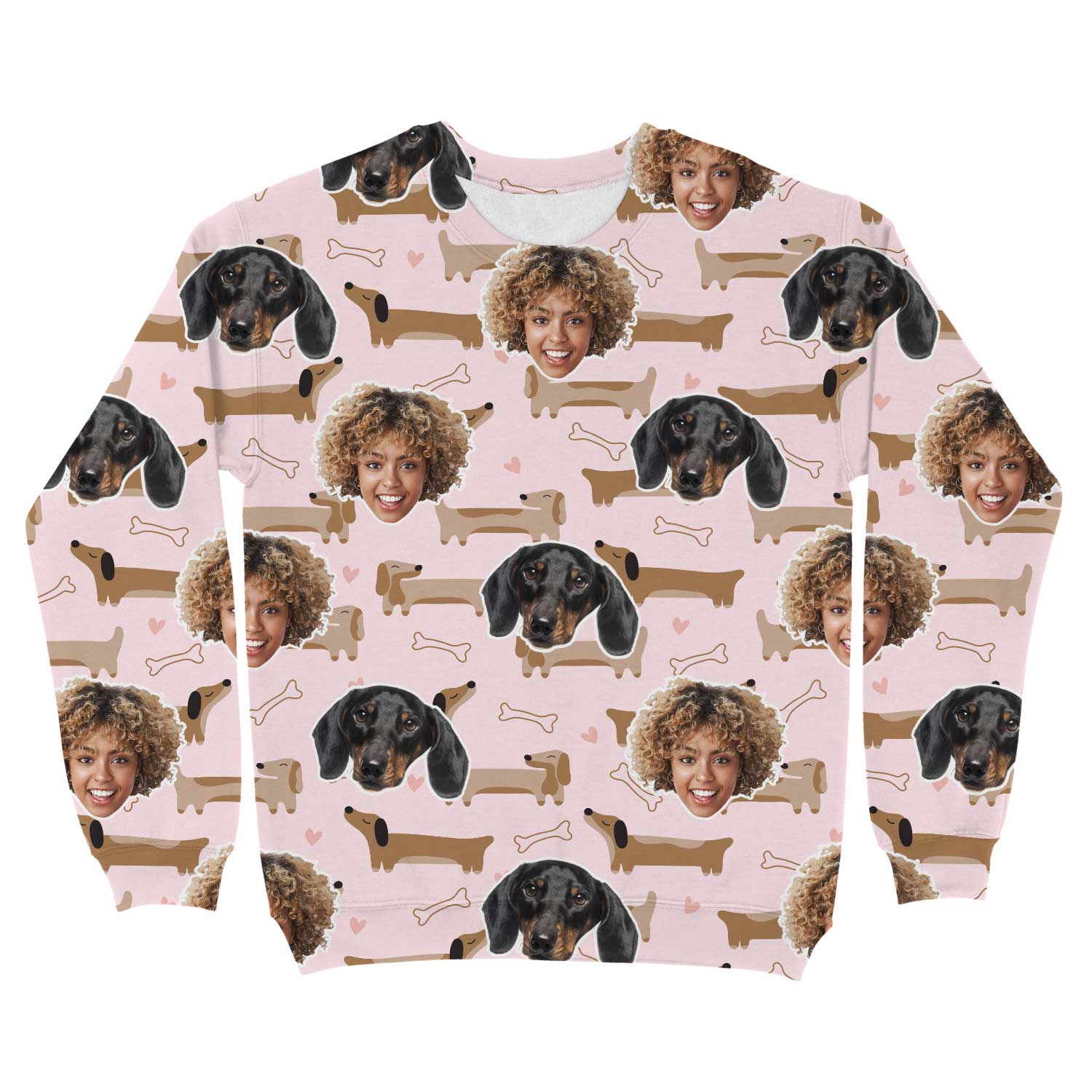 Dachshund Dog Pattern Personalized Sweatshirt