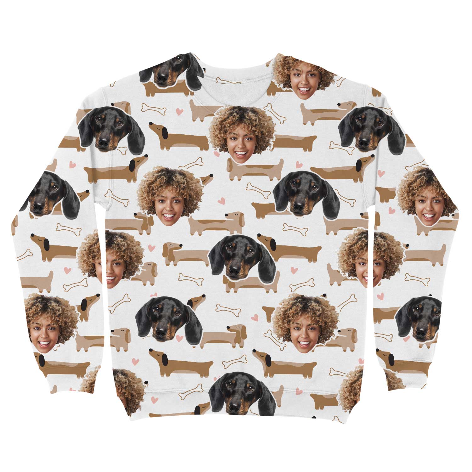 Dachshund Dog Pattern Personalized Sweatshirt