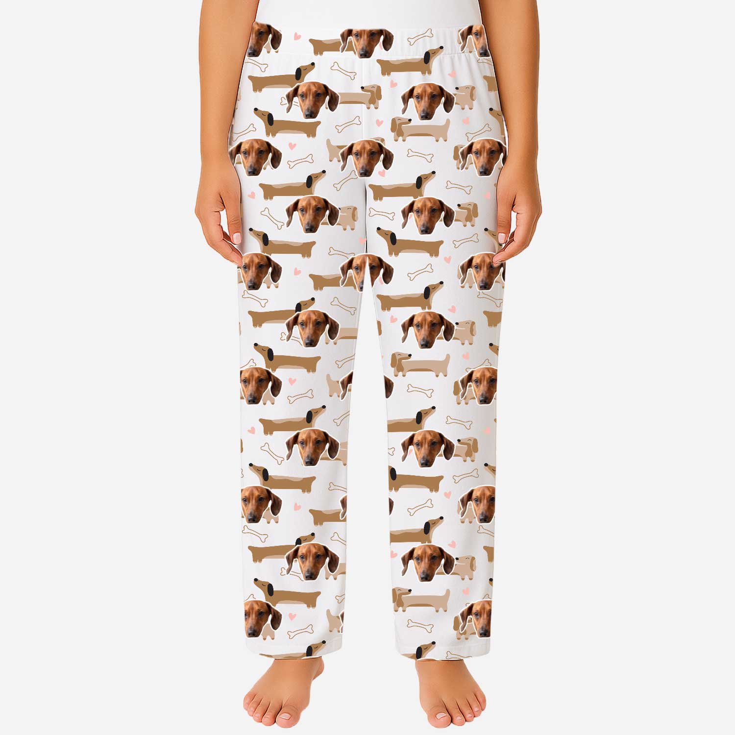 Dachshund Dog Pattern Women's Personalized PJ Pants
