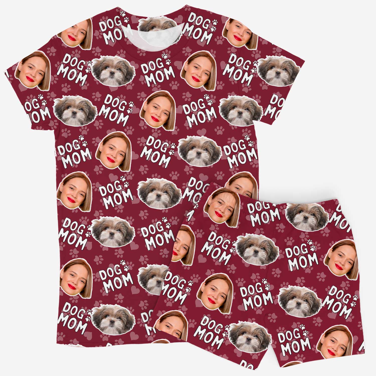 Women's Dog Mom Personalized PJs - Shorts Set