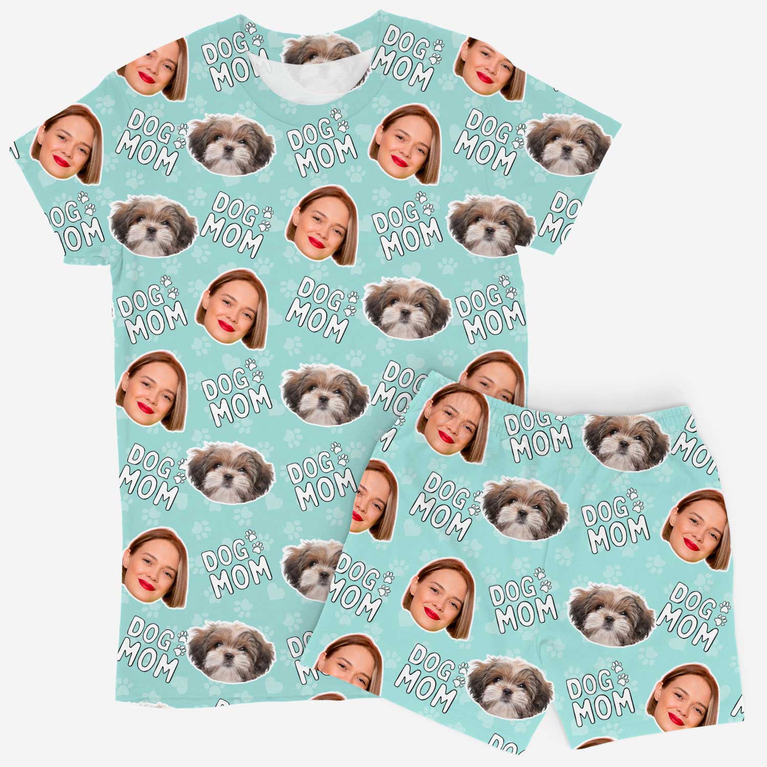 Women's Dog Mom Personalized PJs - Shorts Set