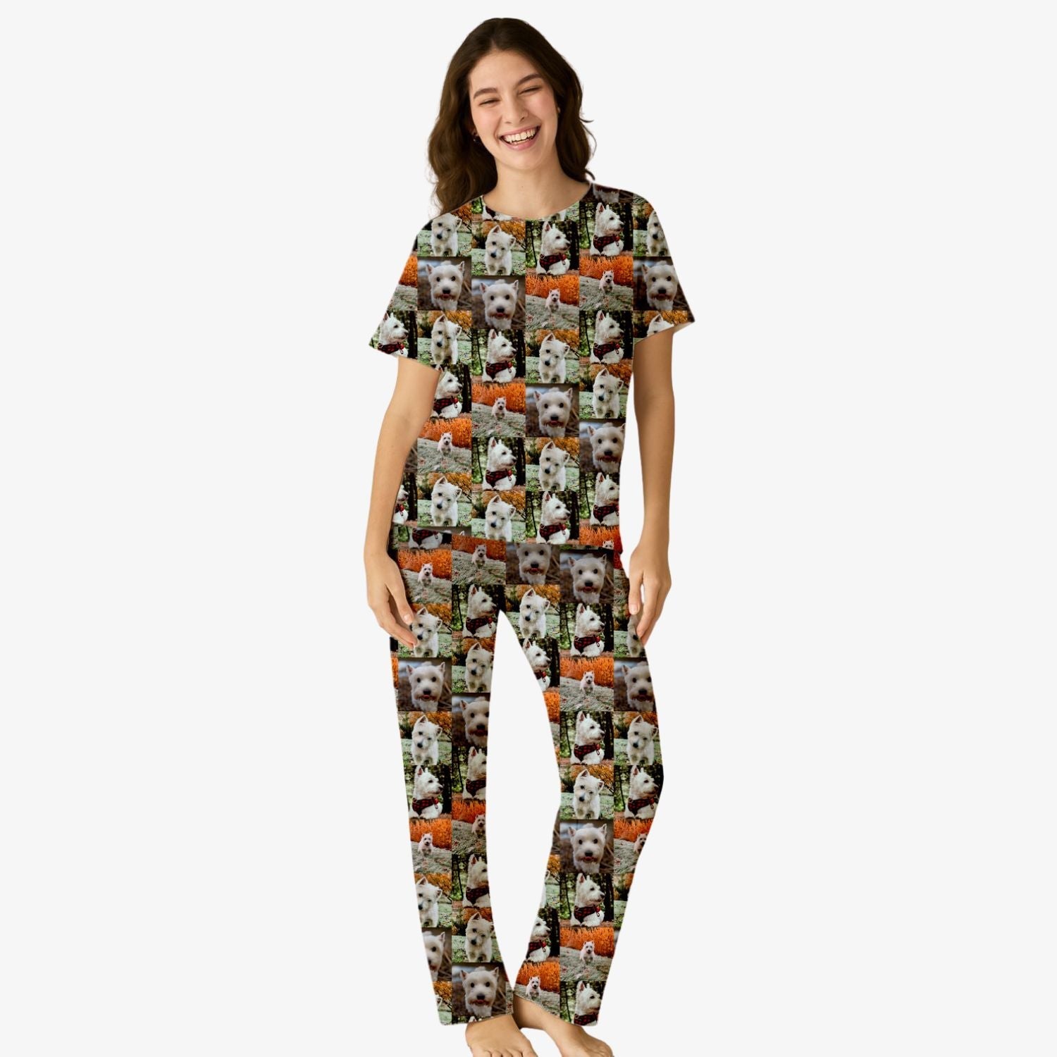 Women's Photo Collage Pajamas - Pant Set