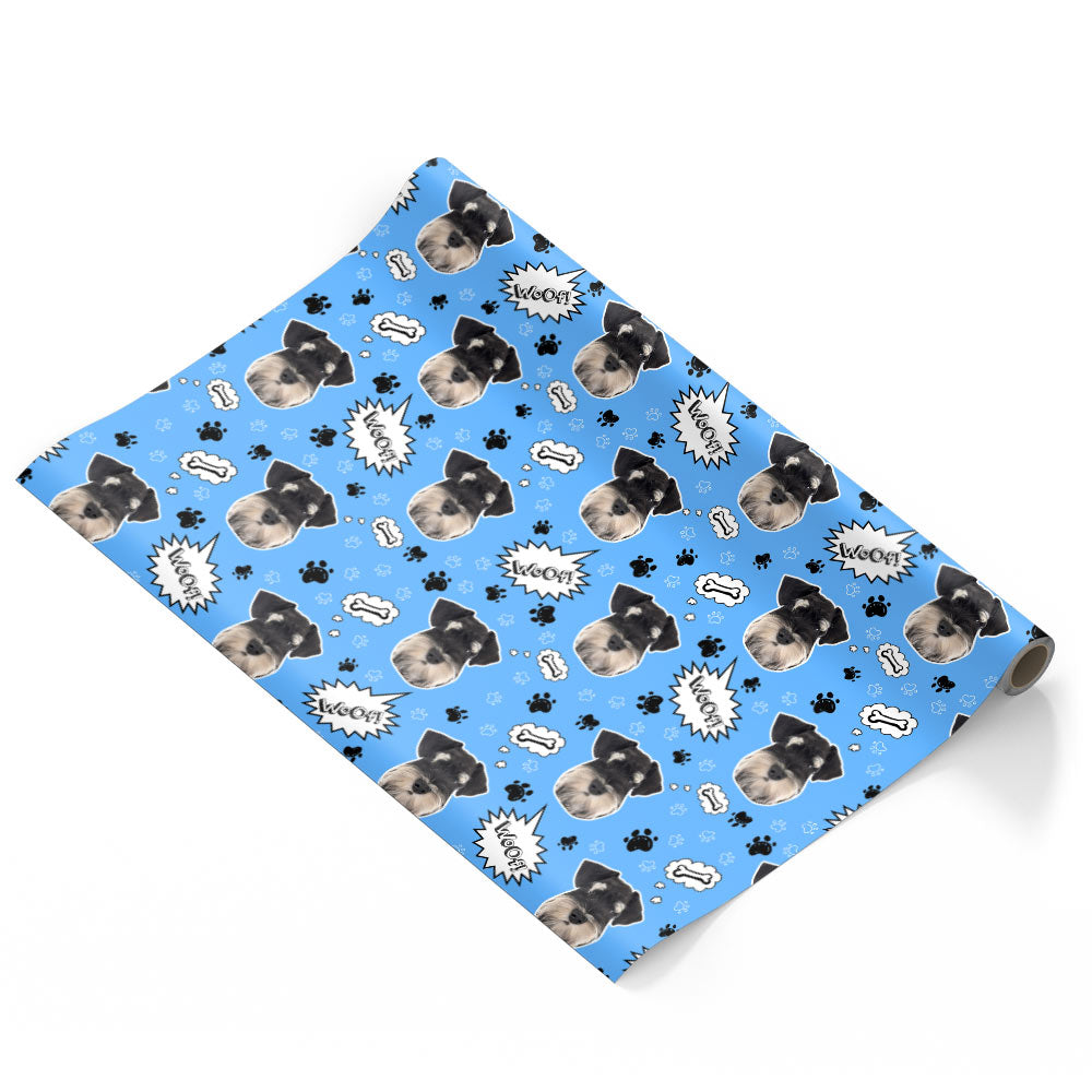 Woof Personalized Dog Wrapping Paper